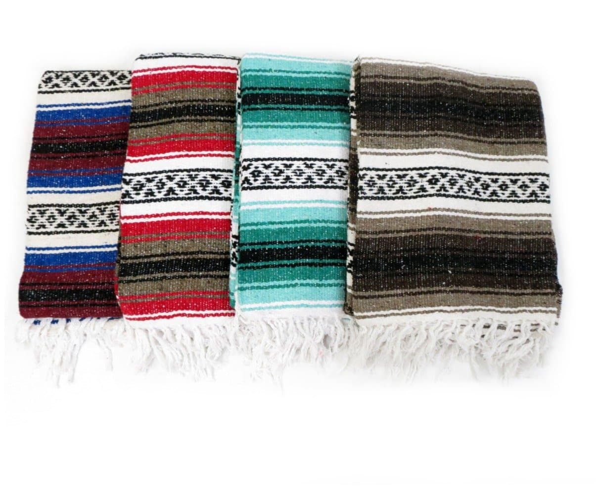 Mexican Blanket Made in Mexico for Throws, Yoga or Meditaion