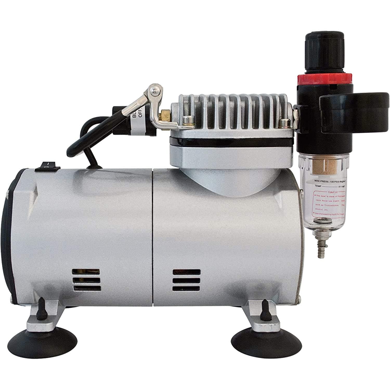 1/5 Hp Ac Rubber And Braided Nylon 3 Watts Airbrush Mini Air Compressor With 10 Ft Hose Pipe