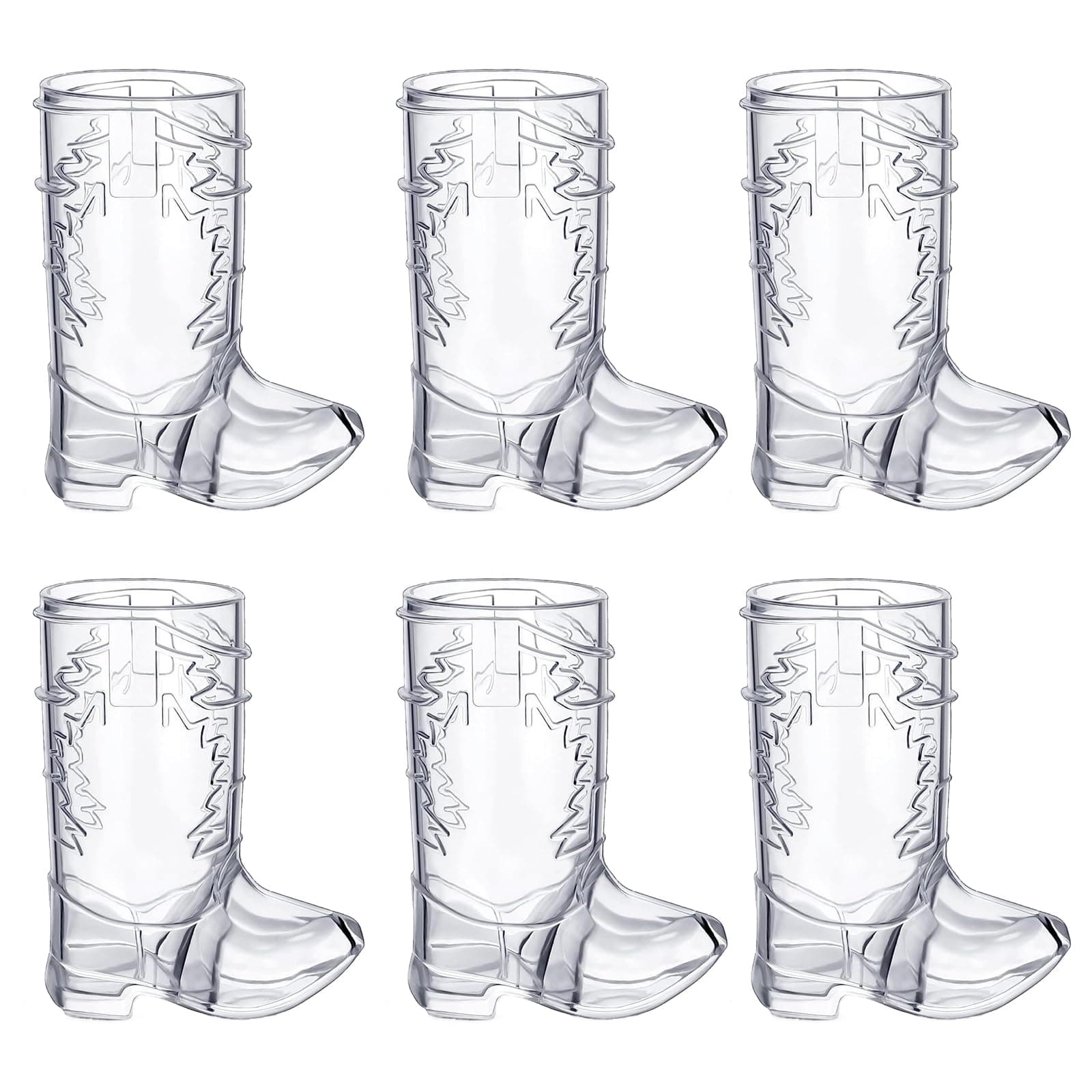 Mini Cute Cowboy Boot Shot Glasses, Plastic Western Cowboy Mini Beer Mugs, 6 Pcs 1 Oz Mini Cowboy Boot Cups, for Cowboy Party Bachelorette Party Supplies Wedding Decorations