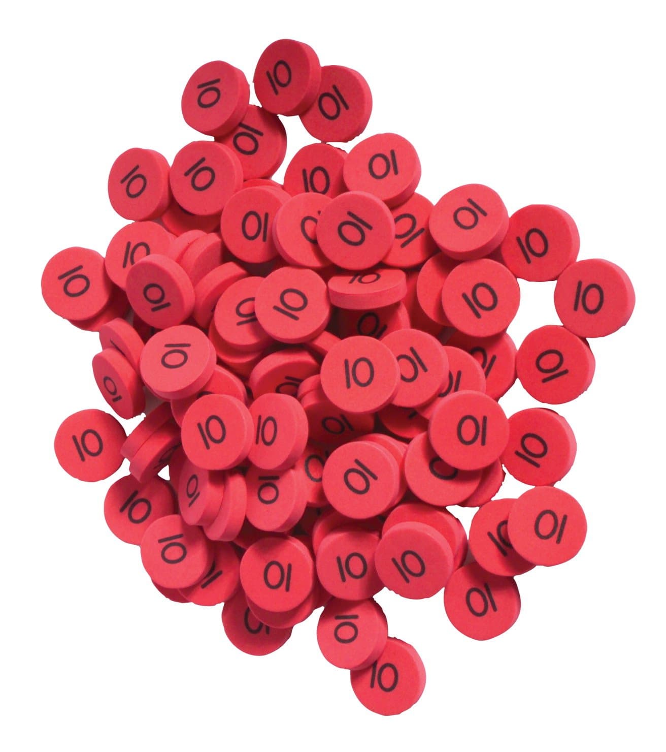 Crystal Springs Books Place Value Disks (1-3) 100 Tens Disks, Singapore Math (402646)