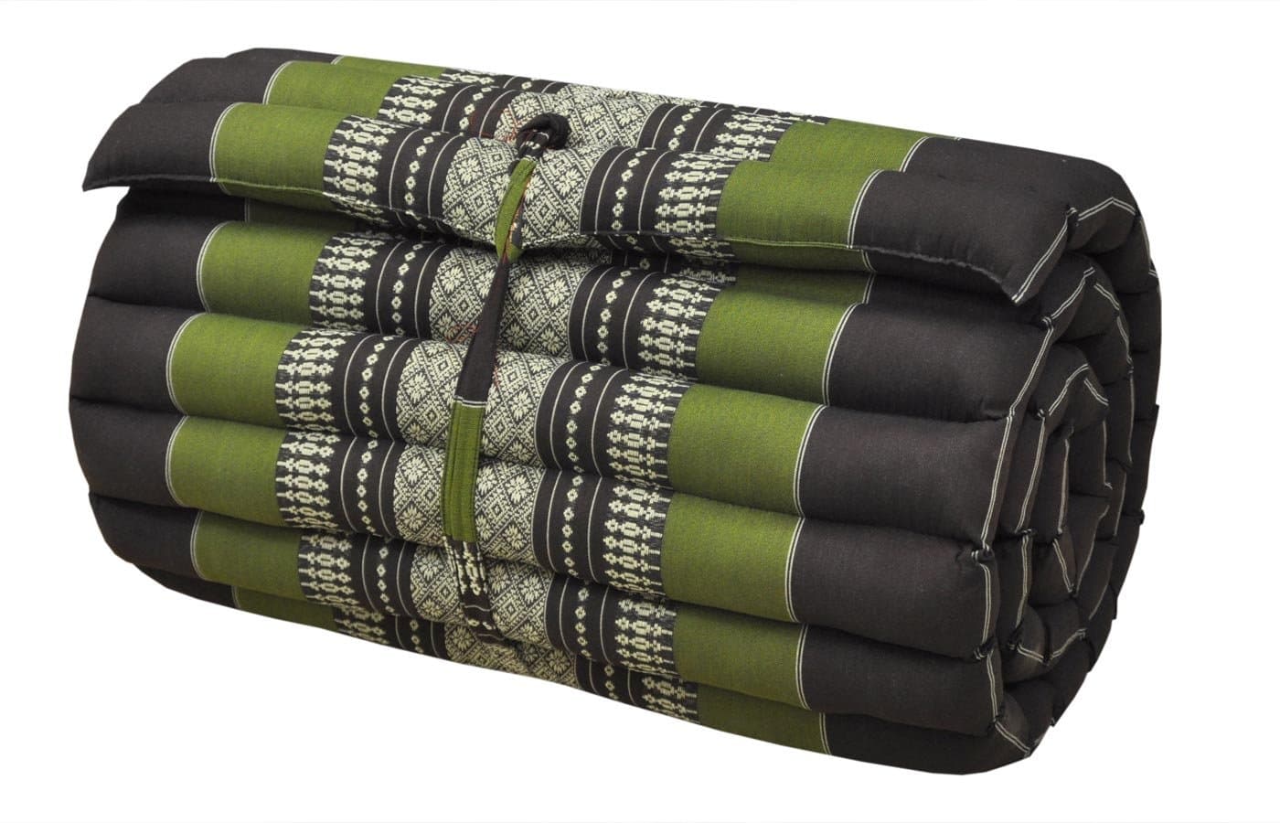 Noinoi@roll up Thai Mattress Kapok (small, Green-Brown)