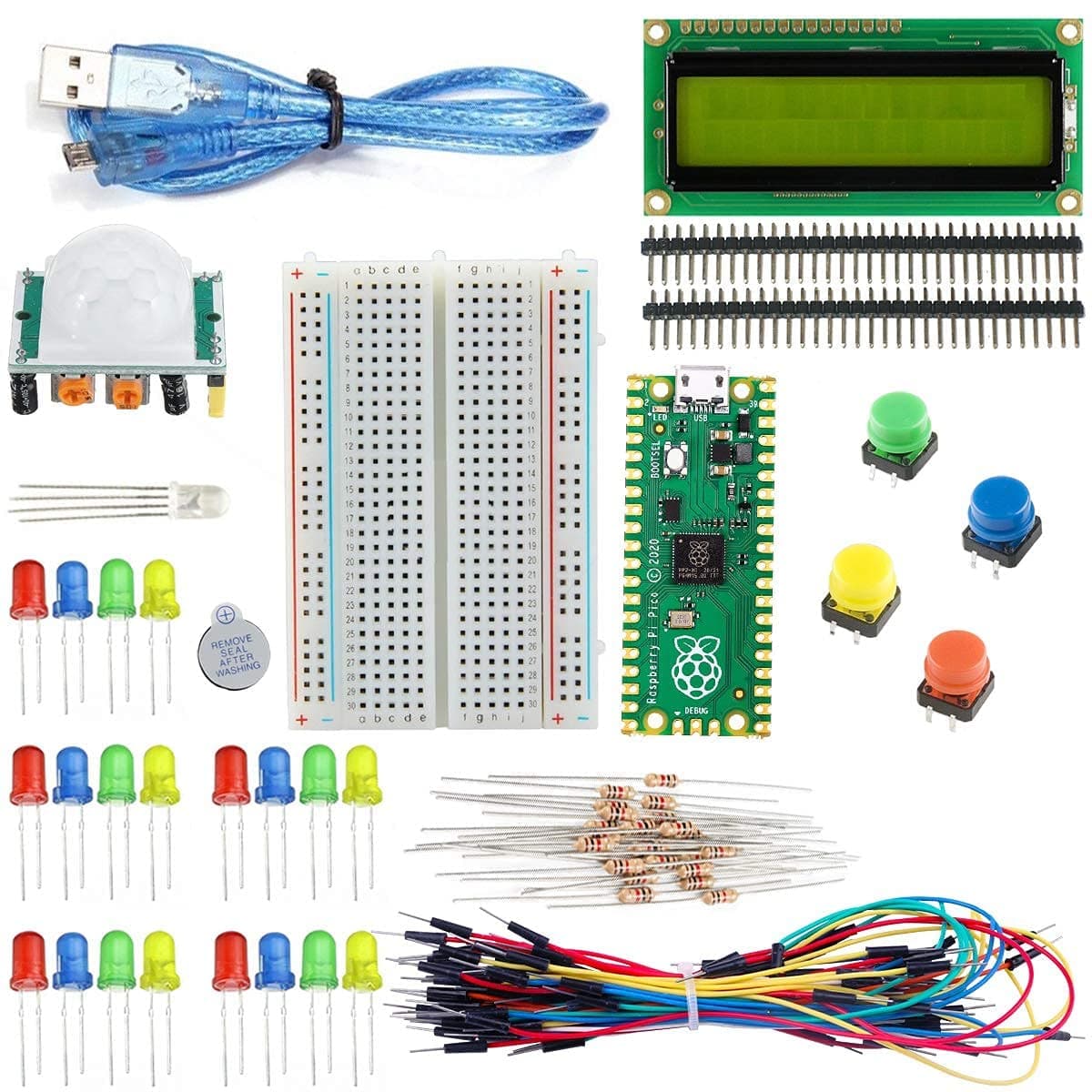 Raspberry Pi Pico (RP2040) Starter Kit for Microcontroller Development Board