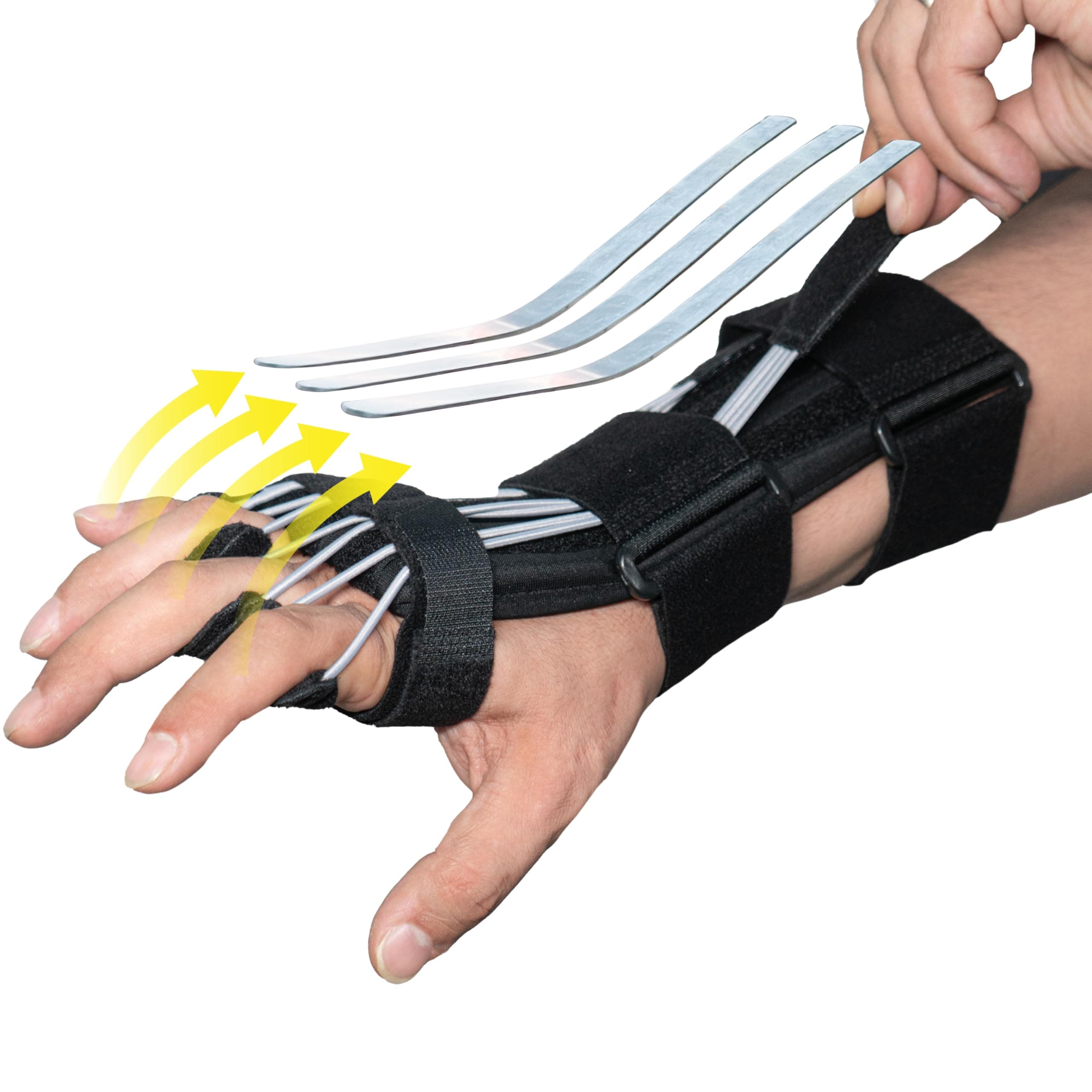 pucka Radial Nerve Palsy Splint Adjustable Dynamic Drop Wrist and Finger Splint for Pain Mcp Arthroplasty Recovery Stroke Brace - Fits Right or Left Hand Splint
