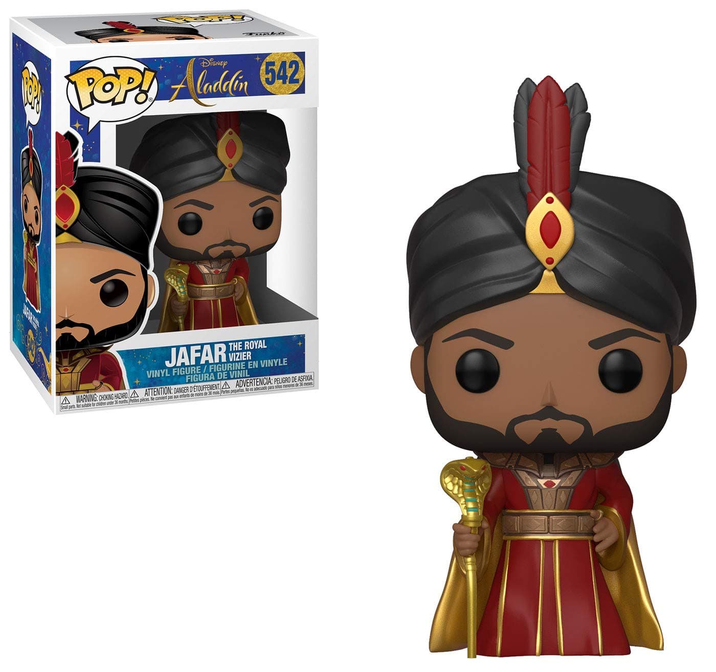 37025 POP. Vinyl: Disney: Aladdin (Live) - Jafar Action Collectible Figure, Multicolor