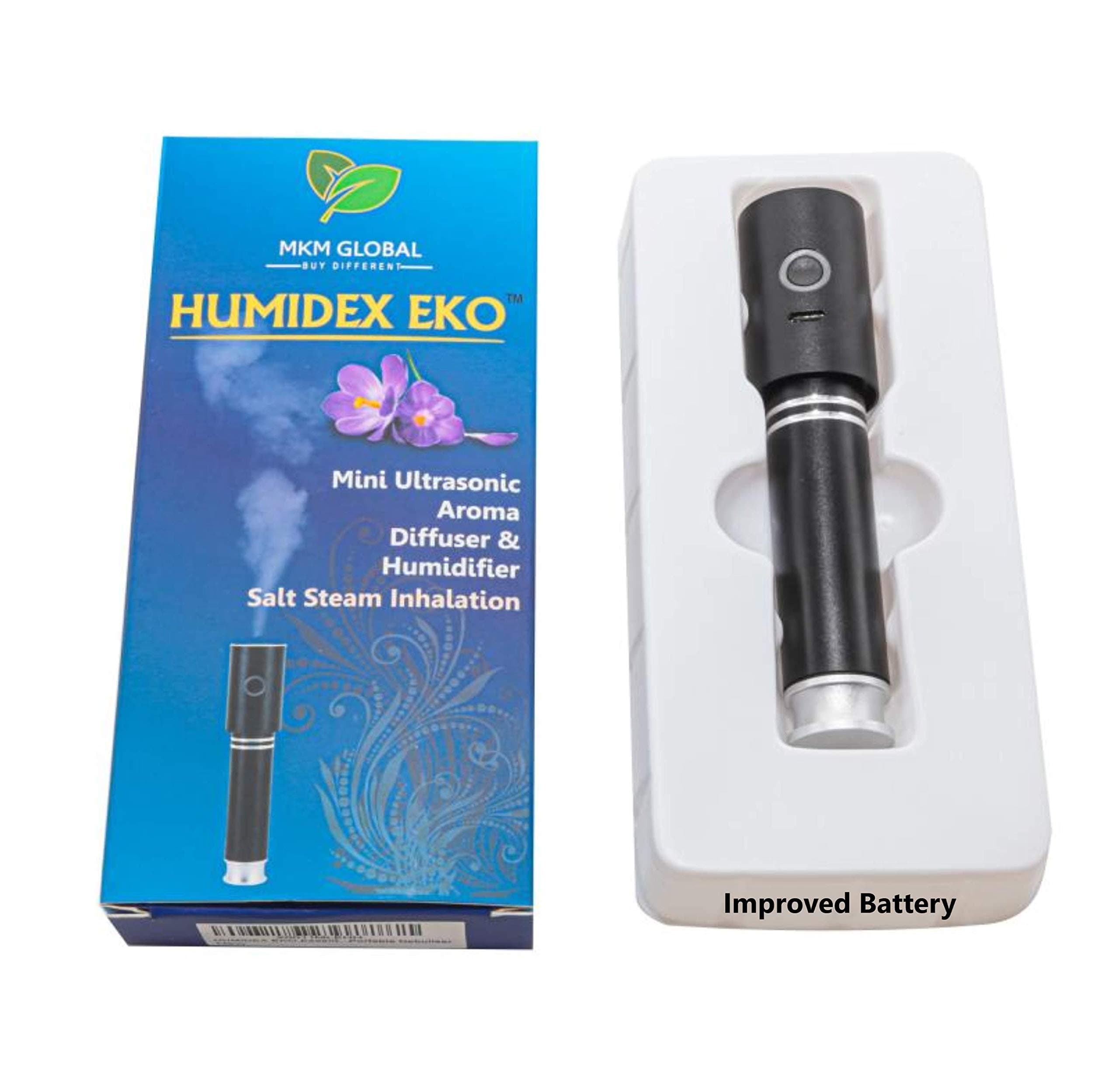 HUMIDEX EKO Essential Oil Diffuser and Mini Humidifier - Perfect for Travel, Car, and Personal Use