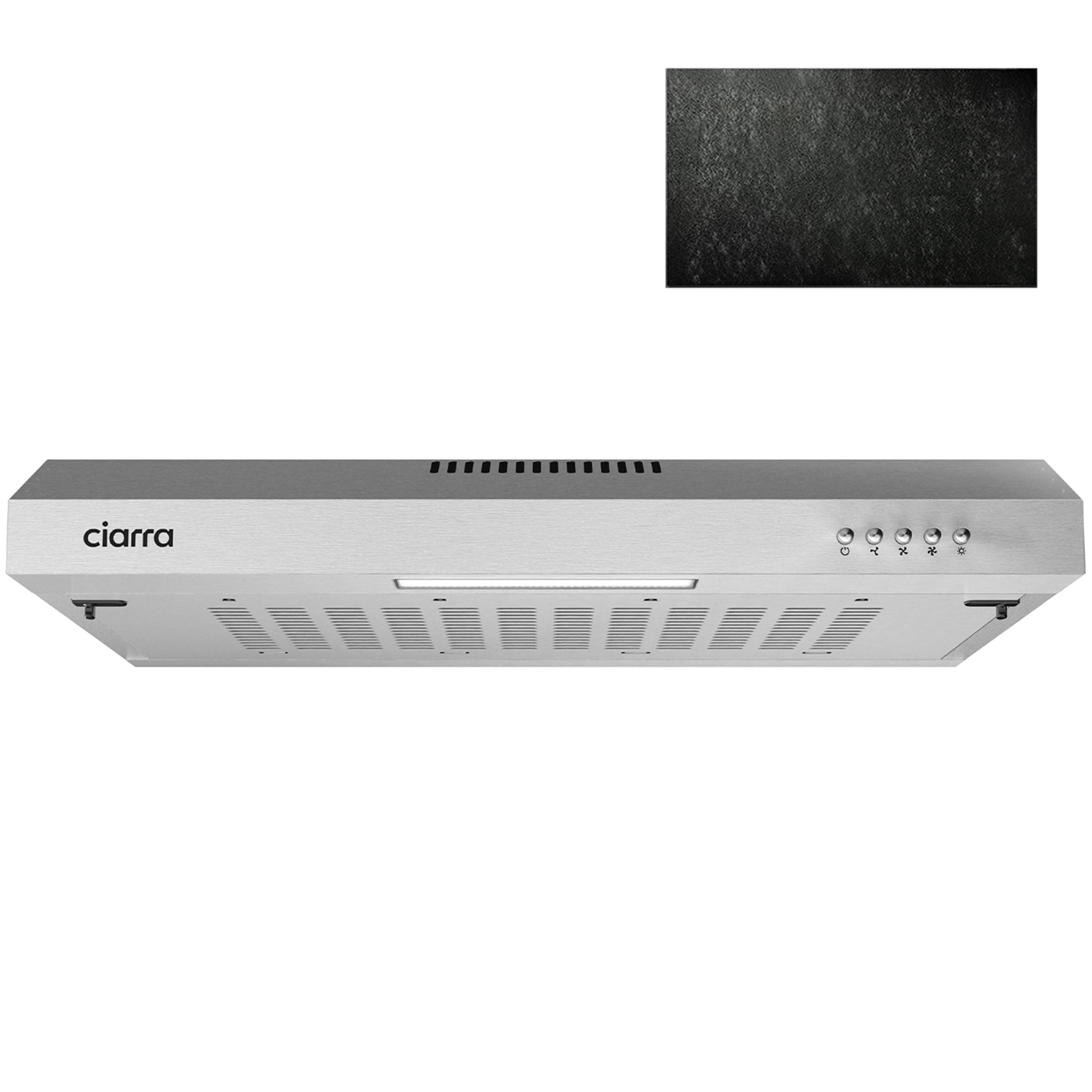 – CIARRA 60cm Visor Cooker Hood Undercabinet Hoods Stainless Steel Wall Mounted Kitchen Extractor Fan Model CBCS6903