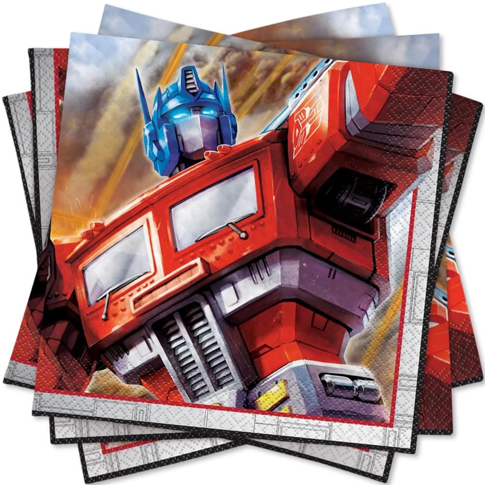 Transformers Luncheon Paper Napkins - 6.5" x 6.5", 16 Pcs