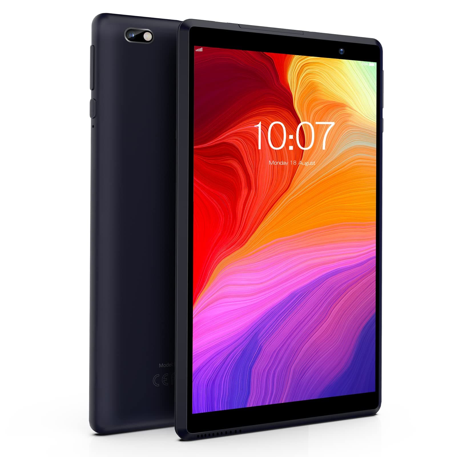 Android Tablet 8 inch Android 10.0 OS Tablets, 4000mAh,64GB ROM, Quad Core Processor, HD IPS Screen, 2.0 Front + 8.0 MP Rear Camera, Wi-Fi, Bluetooth, Tablet PC(Black)