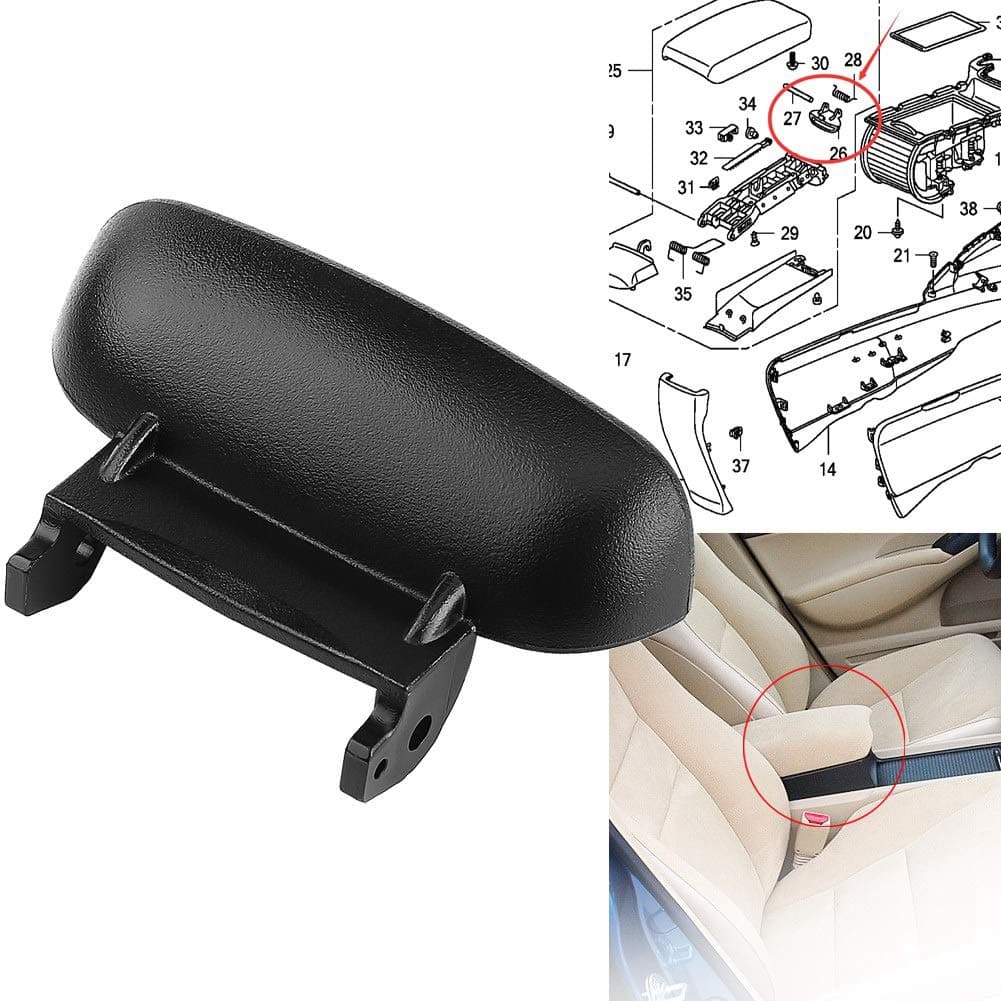 Armrest Cover Lock, High Strength Pre-hole 83451-SNA-A01ZA Black Center Console 3.07in Long Replacement for Civic 2006-2011 for Car