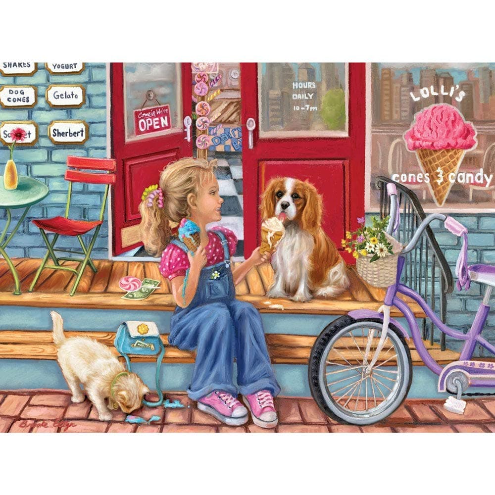 Bits and Pieces - 300 Piece Jigsaw Puzzle for Adults - Payday Cones - 300 pc Ice Cream Jigsaw by Artist Brooke Faulder