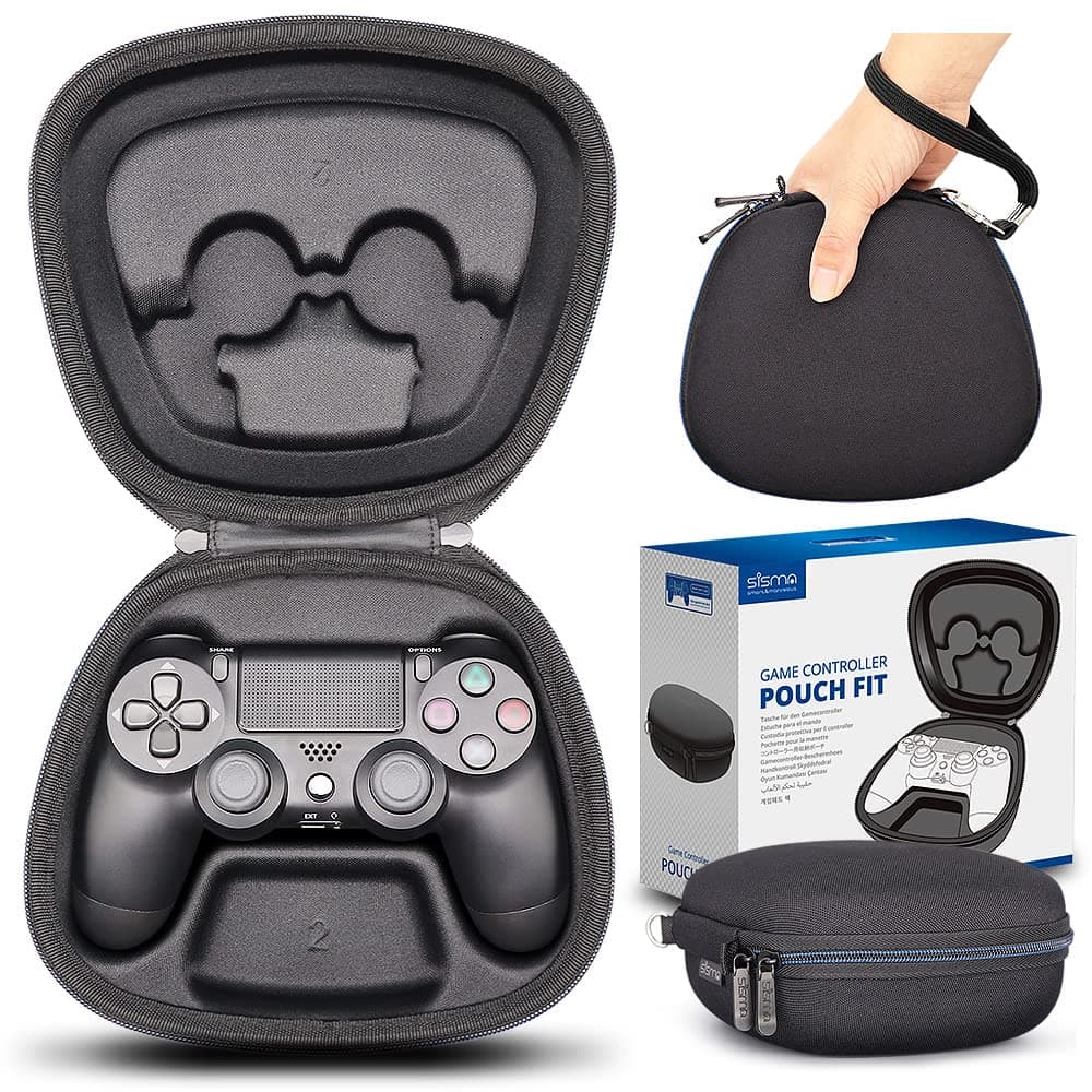 sisma Carry Case Compatible with PS4 Wireless Controller, Dual Shock 4 Controller Holder Travel Protective Case Storage Bag Home Safekeeping