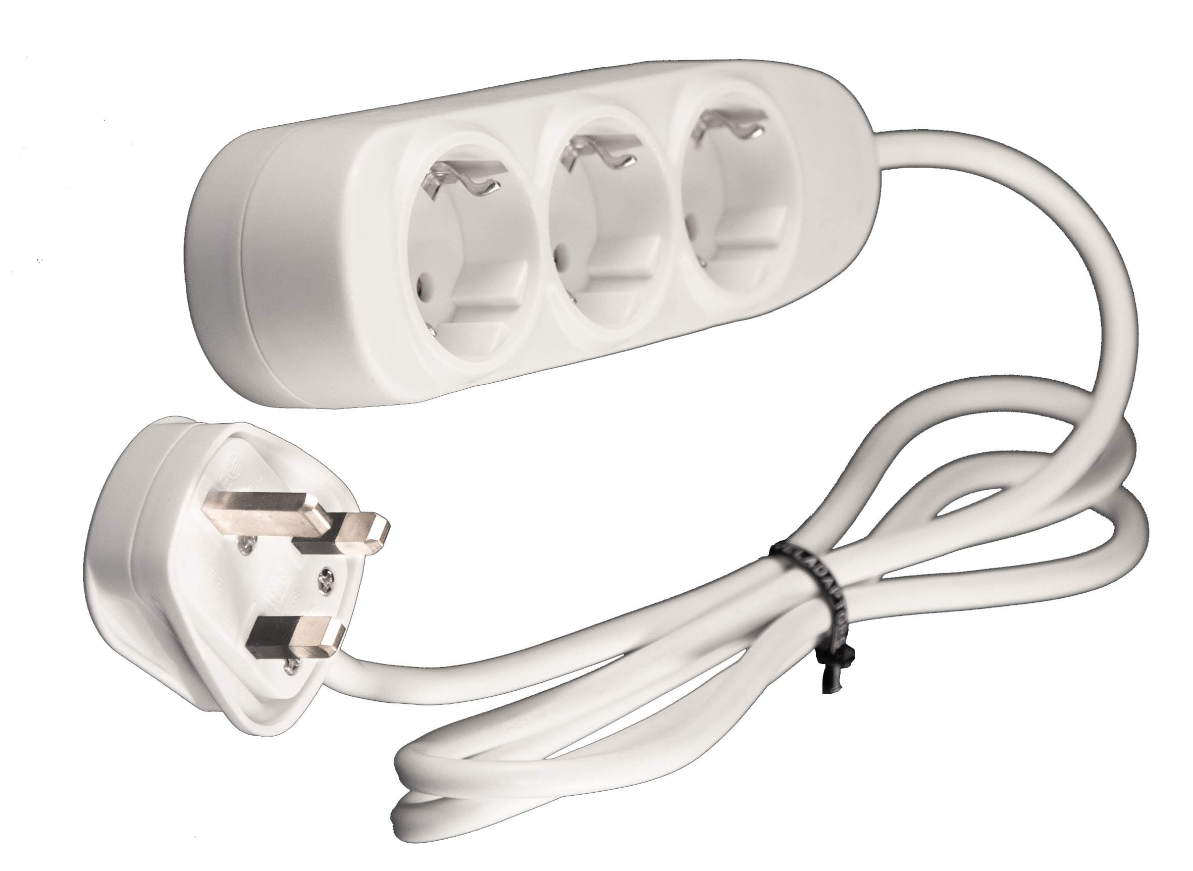 UK Europe 1.5m 3 Plug Type E/F Schuko Travel Adapter Adapter with UK Type G Plug