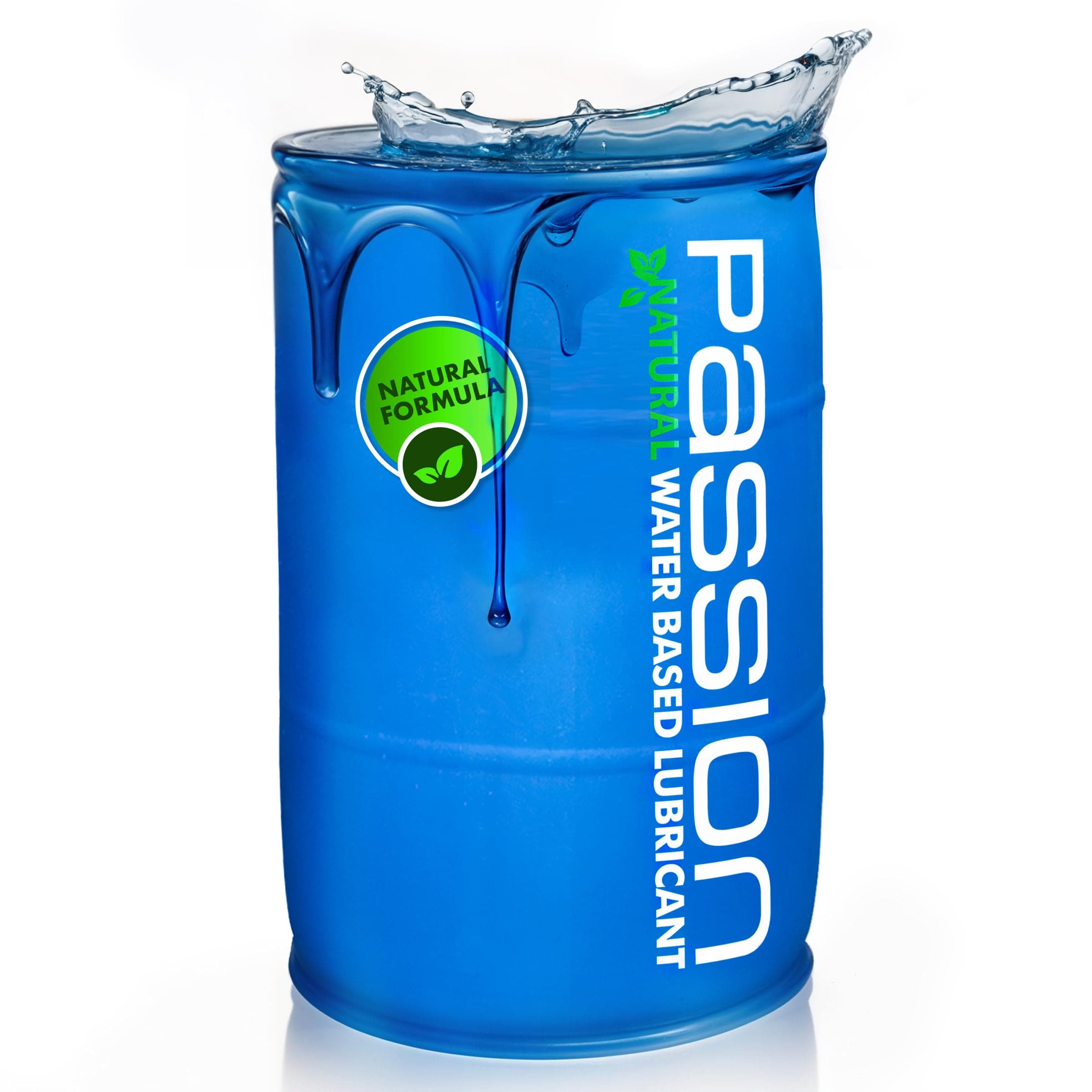 Passion Natural Water-Based Personal Lubricant - 55 Gallon Drum, Premium, Non-Sticky, Easy-to-Clean Formula for Lifetime use