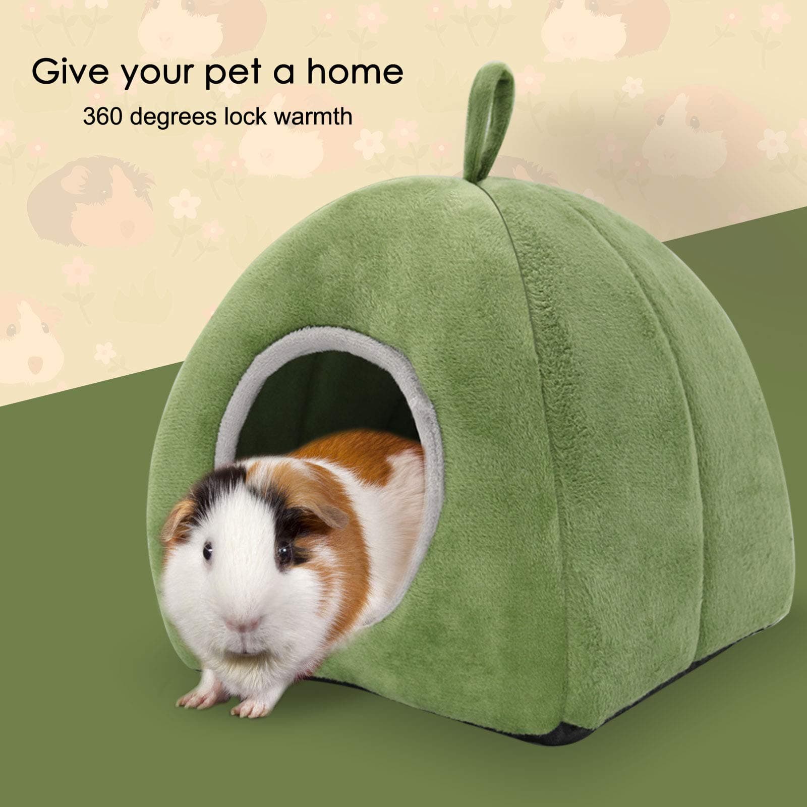 YUEPET Guinea Pig Bed 2 Pack - Washable Cage Accessories Small Animal Bed Hideout for Guinea Pig, Chinchilla, Hamsters, Hedgehog