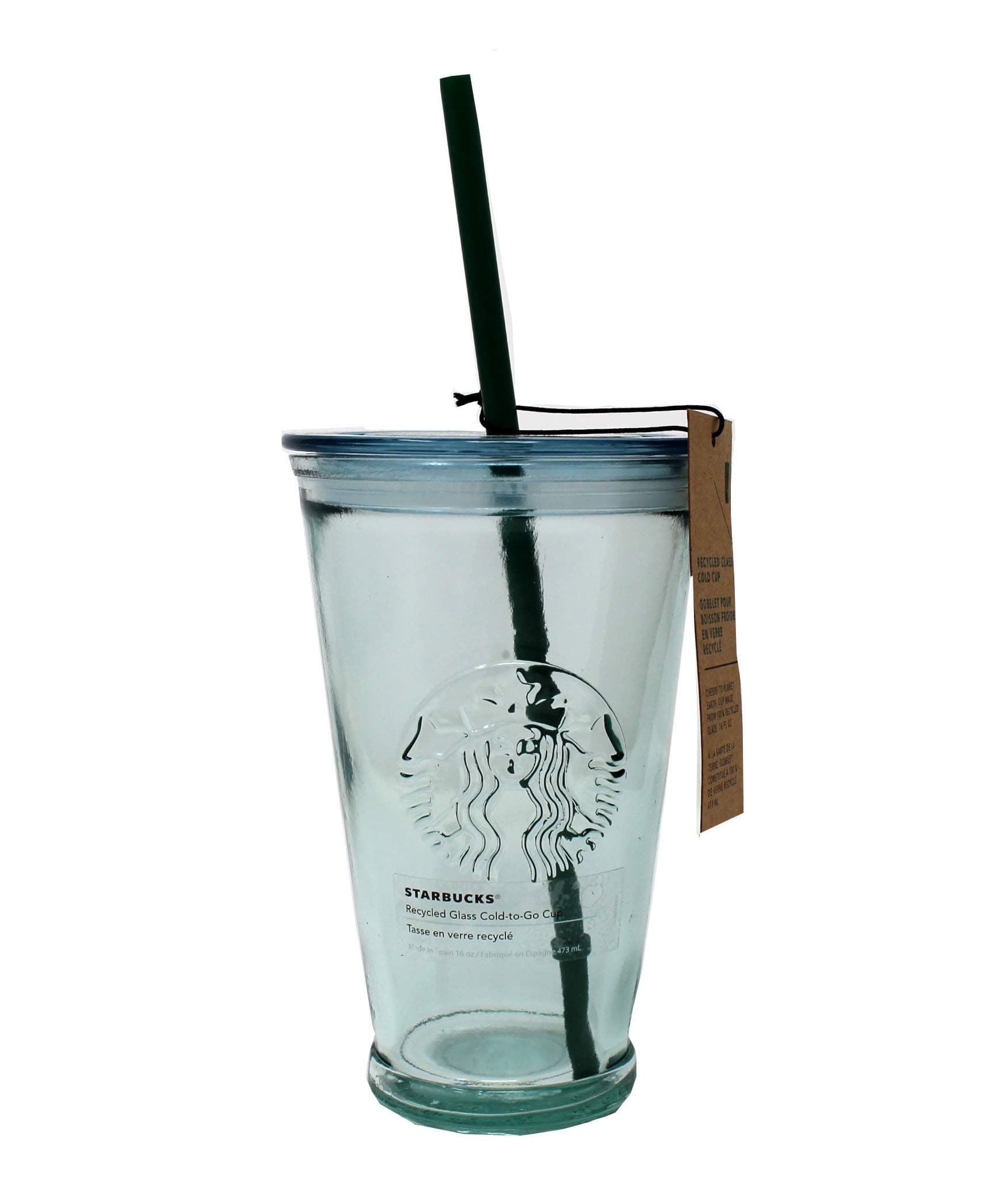 Recycled Glass Cold Cup, 16 Fl Oz