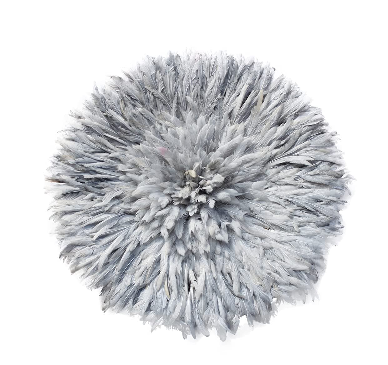 Zeal Living Authentic African Juju Hat - Stonewashed Grey, Large (29 inch diameter)