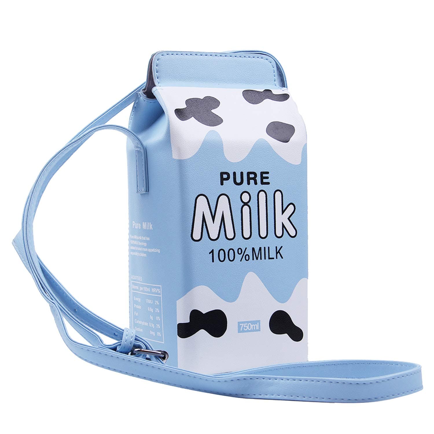 Fruits Banana Strawberry Milk Box Cross Body Purse Bag Women Phone Wallet Shoulder Bags