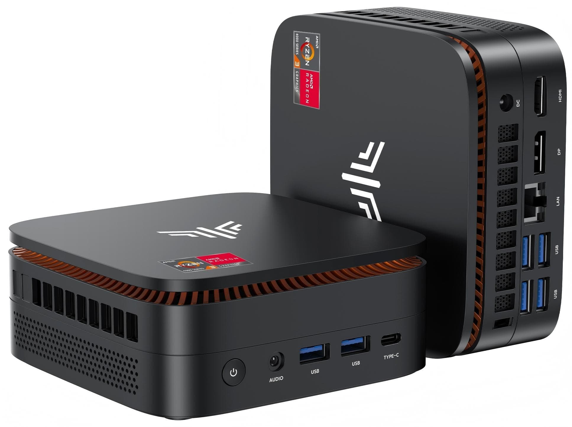 Pinova P1 Mini PC, W-11 Pro AMD Ryzen 4300U(Beat 3500U/N150/N95/10110U up to 3.7GHz), 16GB RAM 1TB SSD Mini Desktop Computer Support 4K HDMI+DP+Type-C, with Dual WiFi, Business Home Office