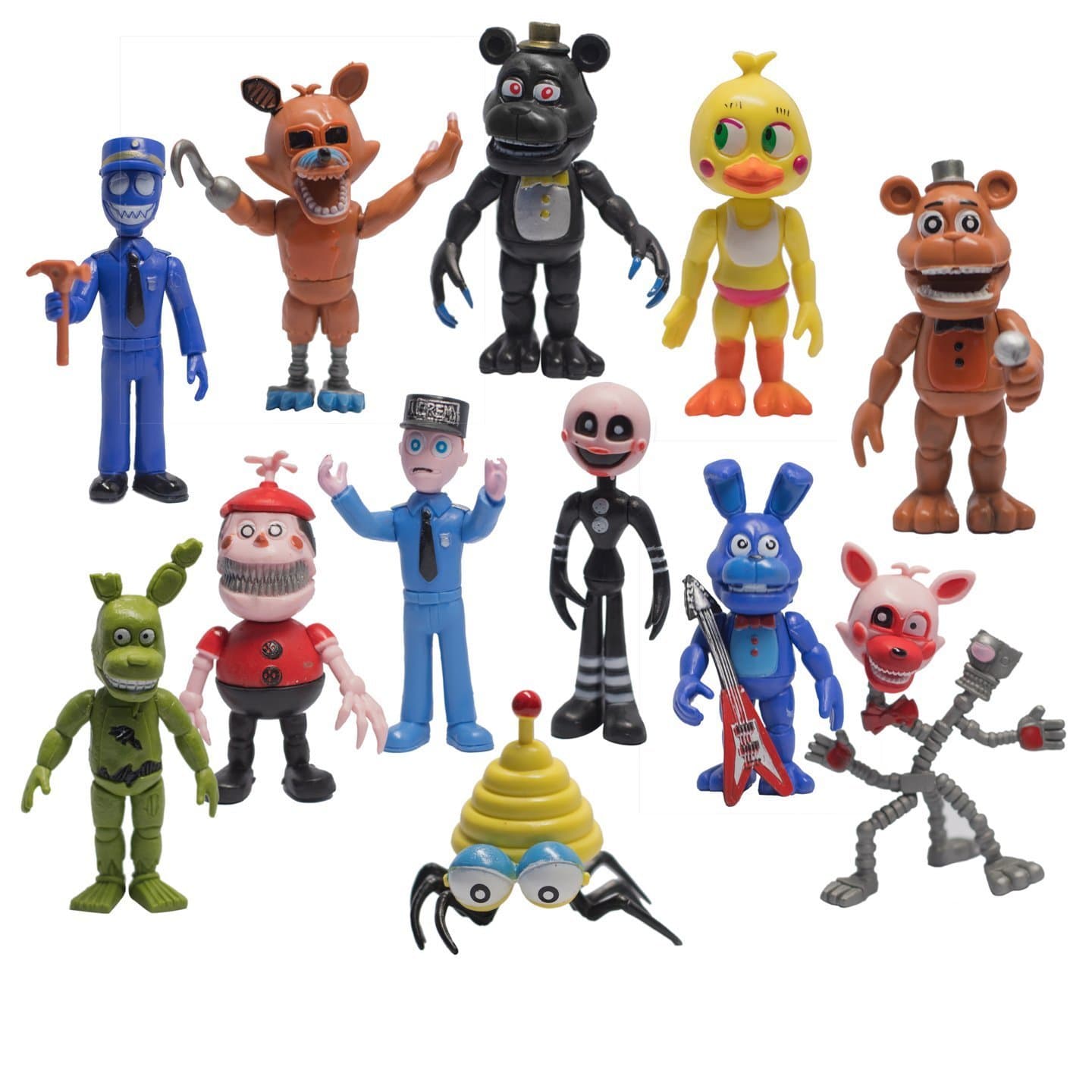 FNAFUN Five Nights style Action Figures Freddy Toys Dolls (12 Piece), 4"