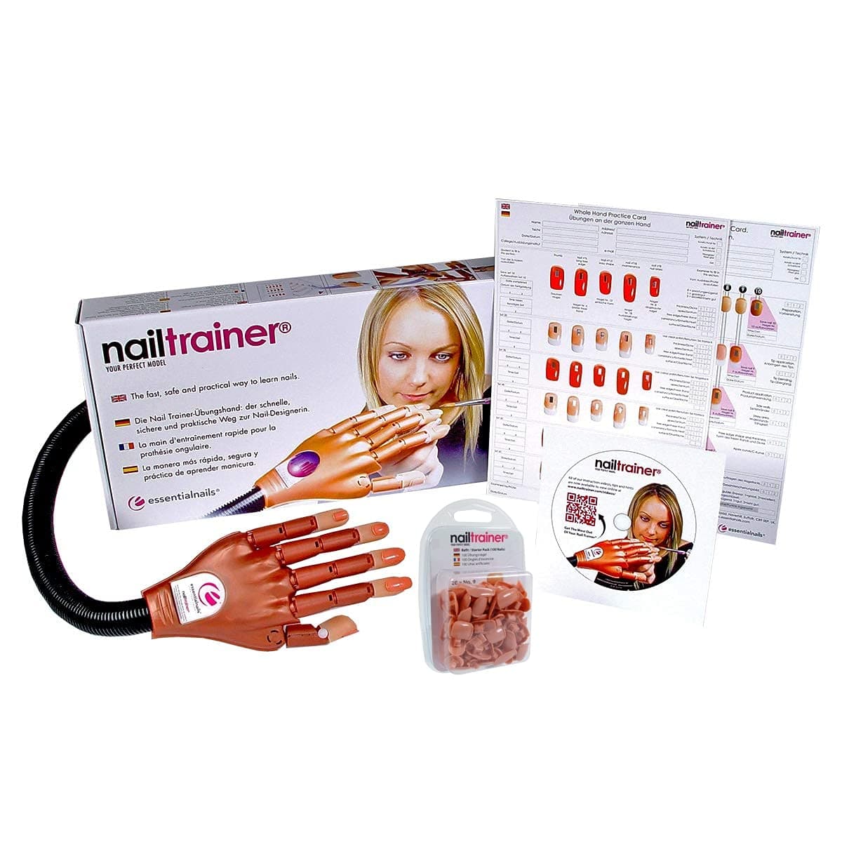 Nail Trainer Practice Hand MADE IN THE UK -INCLUDES 6 Hours of Detailed Nail Art Tuition By An Award Winning Nail Artist.The Genuine Nail Trainer Extensions, Nail Art, Manicure