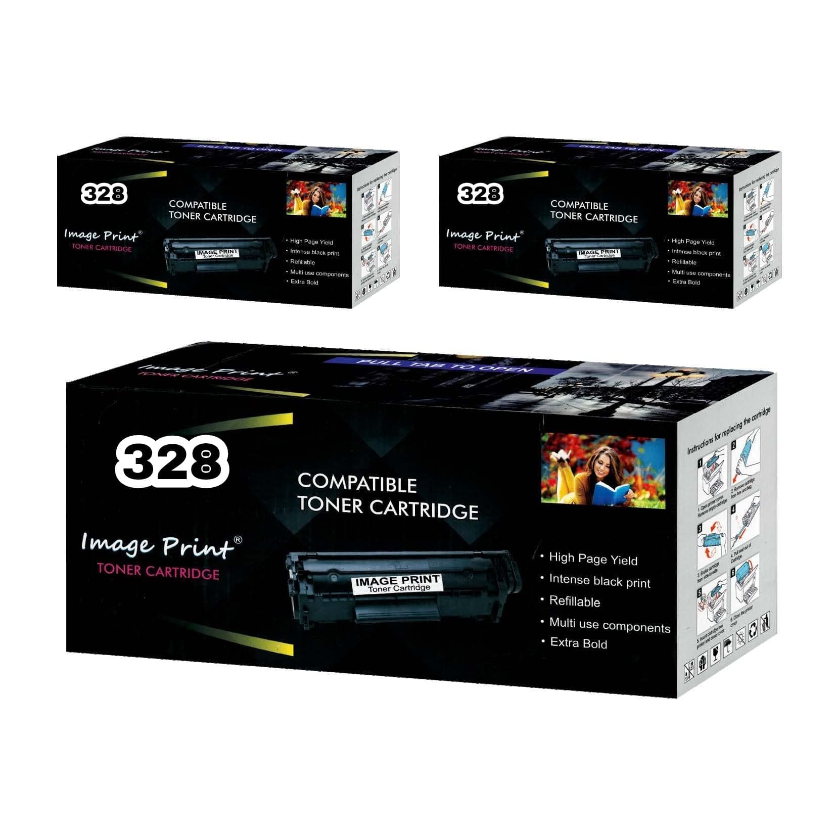 Image Print for Canon 328 for Canon CRG 328 Toner Cartridge Compatible for Canon MF4820d,MF4412,MF4410,MF4450,D550,MF4550d,MF4570dn,MF4580dn,MF4720w (Pack of 3)