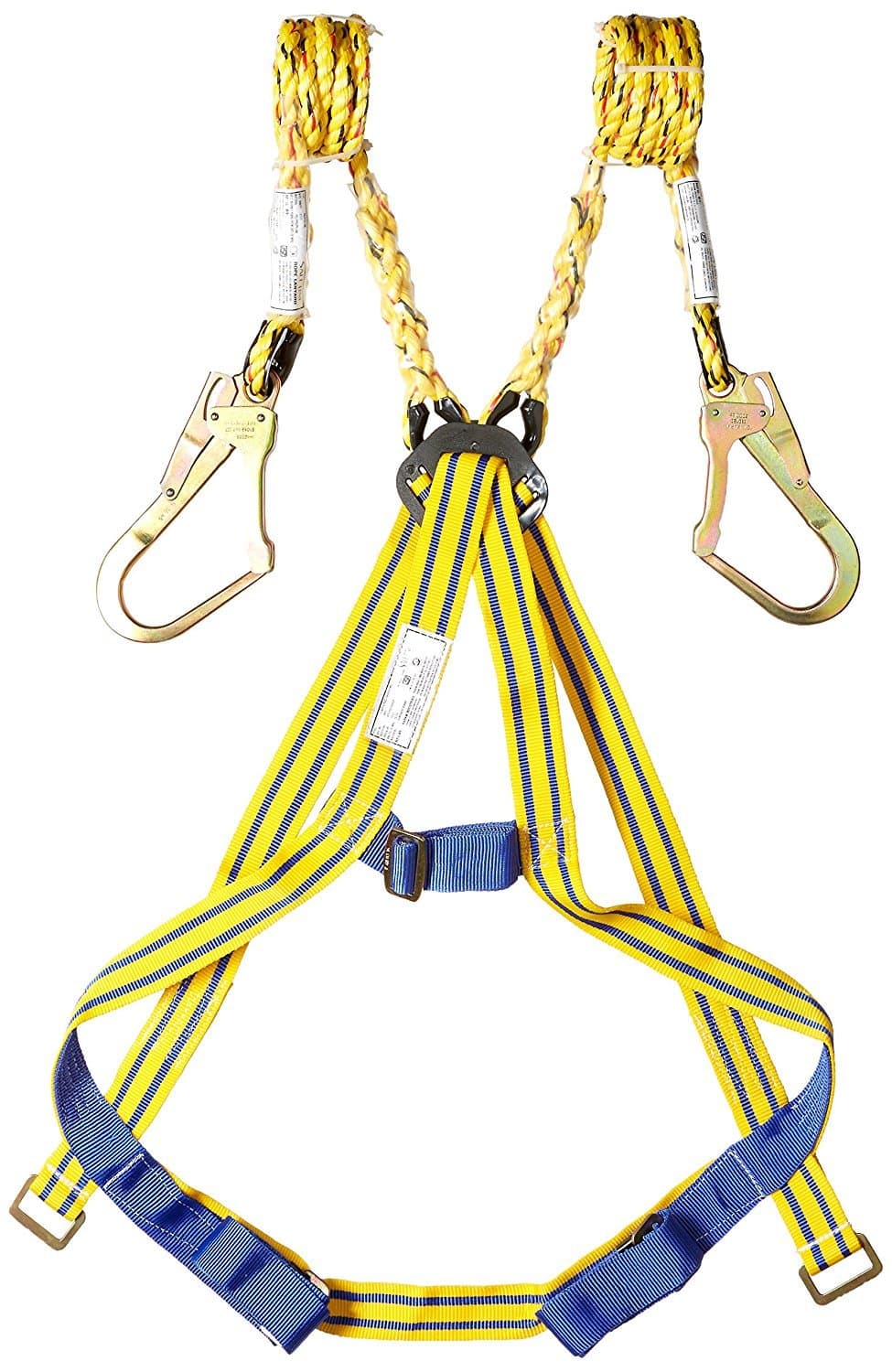 Industrial Safety Belt Harness Full Body Fall Protection with Scaffolding Hook Double Lanyard for Height work