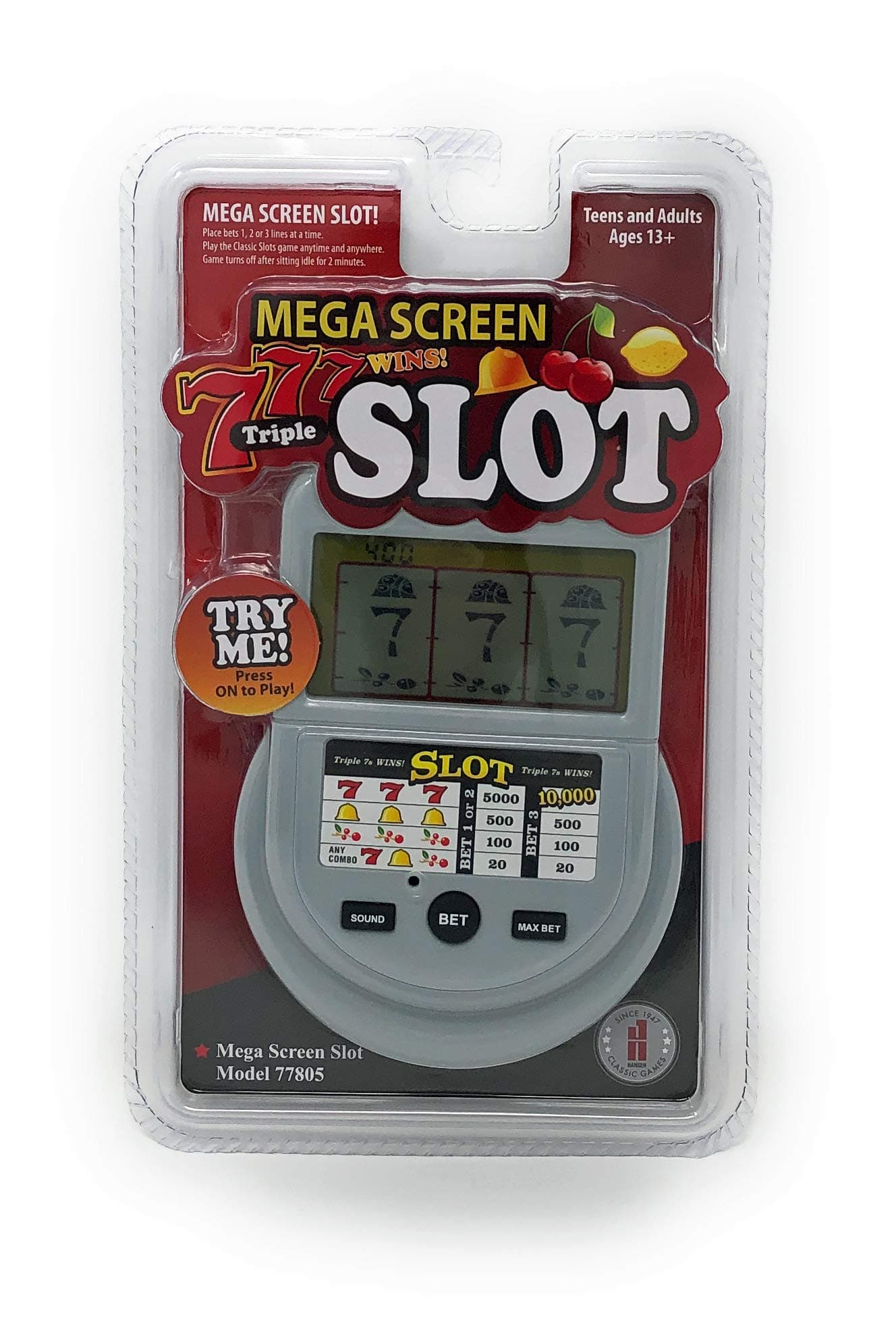 Mega Screen Slot Machine Handheld Arcade Game