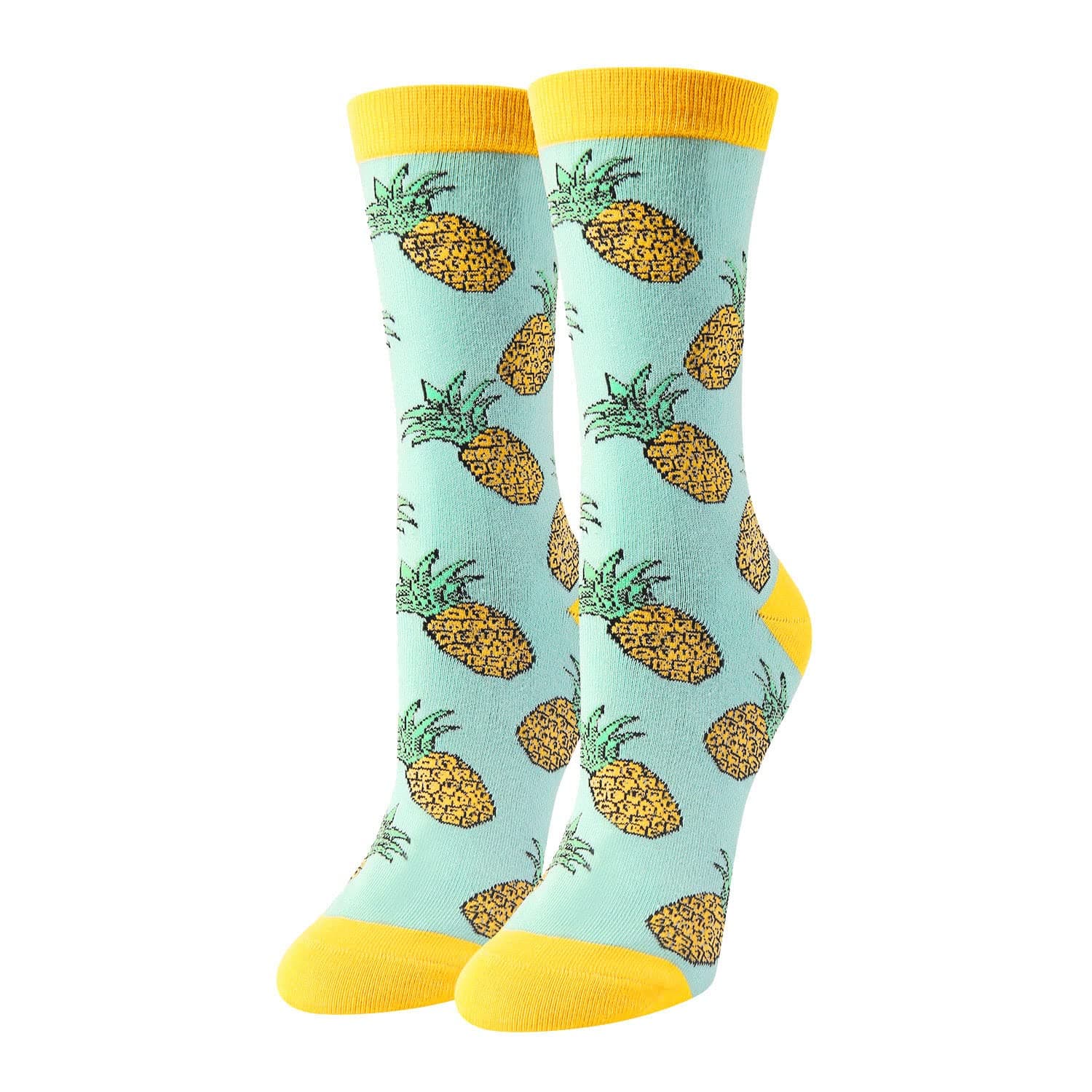 HAPPYPOPFunny Pineapple Gifts Hawaiian Gifts, Women IVF Fertility Gifts, Novelty Pineapple Socks Fruit Socks