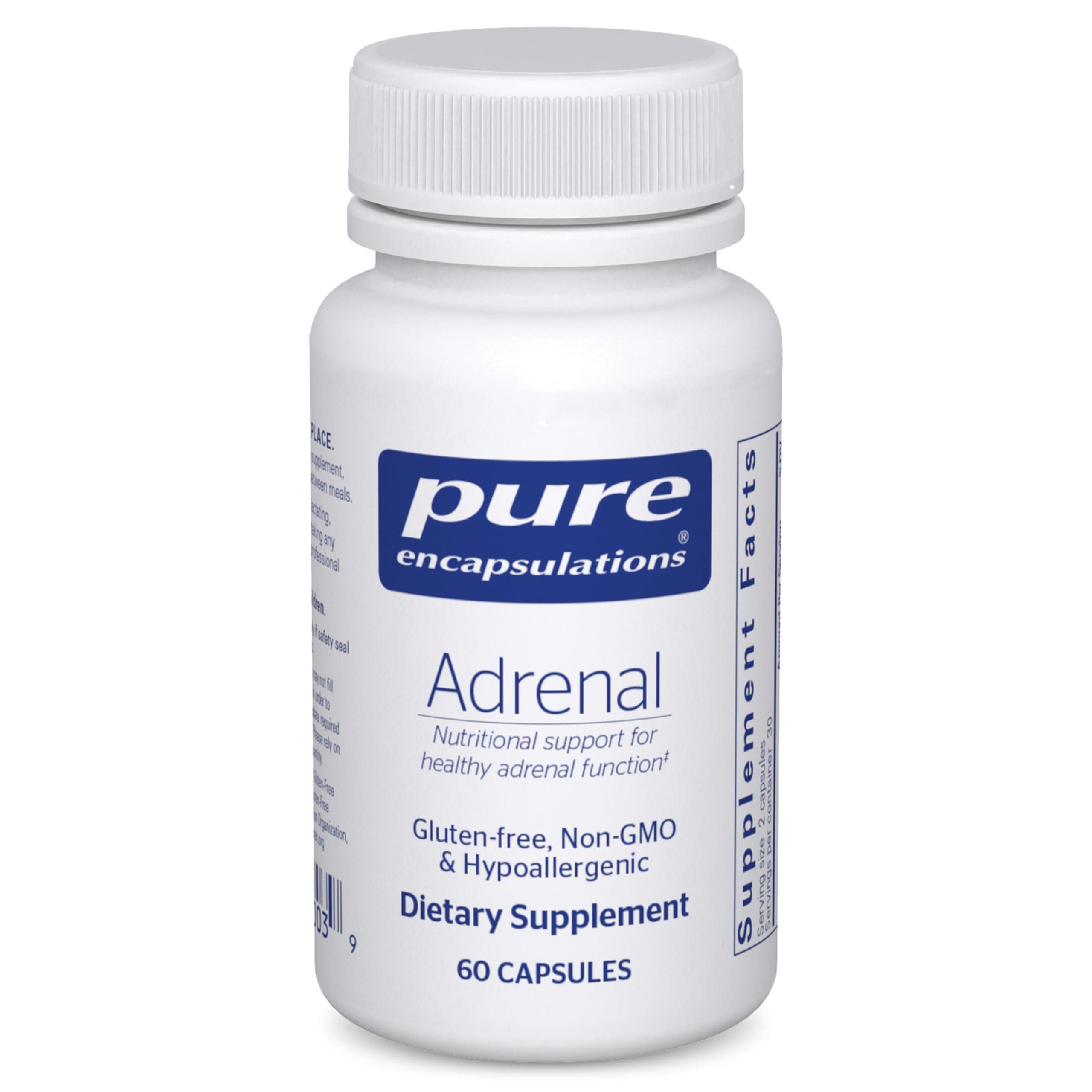 Pure Encapsulations Adrenal Cortex Supplement – Supplement to Support Cortisol Health, Energy Levels, Stress Moderation, and Gland Function – with Bovine Whole Adrenal & Cortex – 60 Capsules*