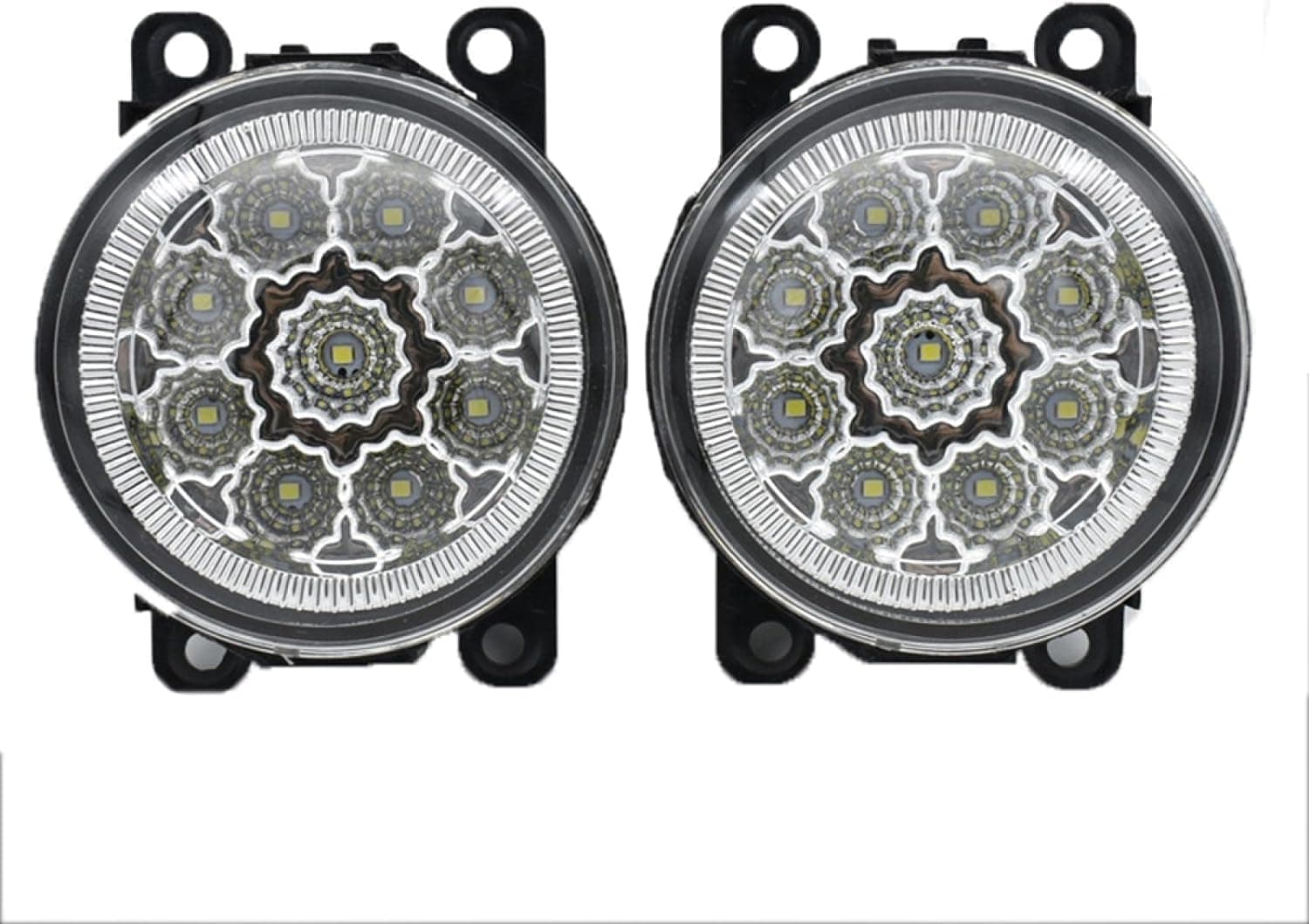 PAREKS Car Front Bumper Fog Light,For Mitsubishi Outlander 2 CW W 2006-2009 Driving Lamp Daytime Running Lamp Car External Fog Light,D/White Light left