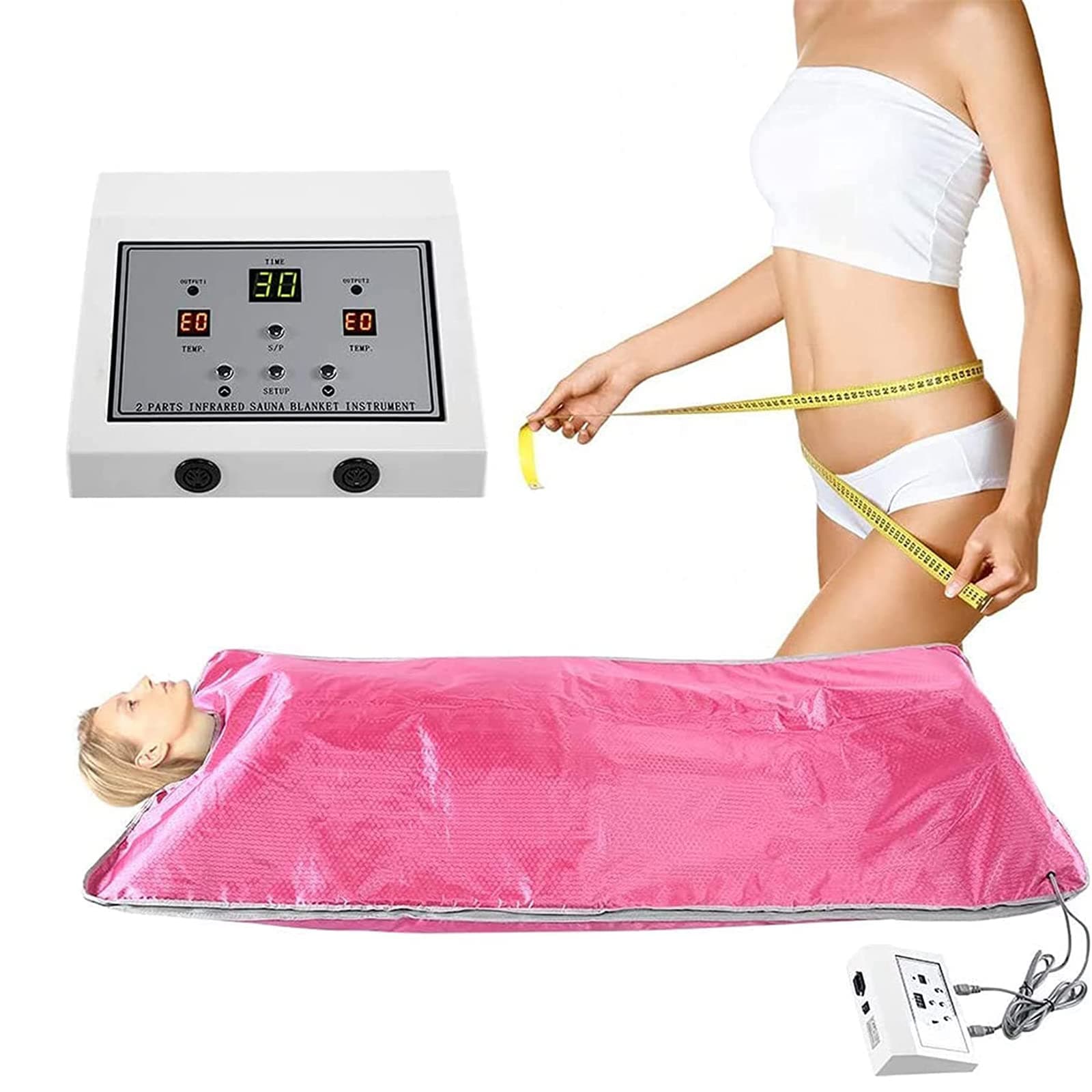 Professional Infrared Sauna Blankett, Detox Therapy Heating Blanket Body Slimming Machine, Personal Spa Sauna for Beauty, Hot Seating, Detox, Relieve Fatigue