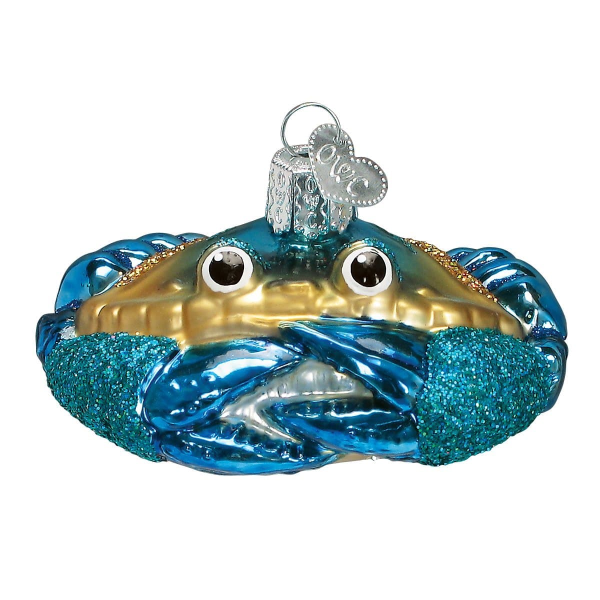 Old World ChristmasLobsters Glass Blown Ornaments for Christmas Tree,Blue Crab