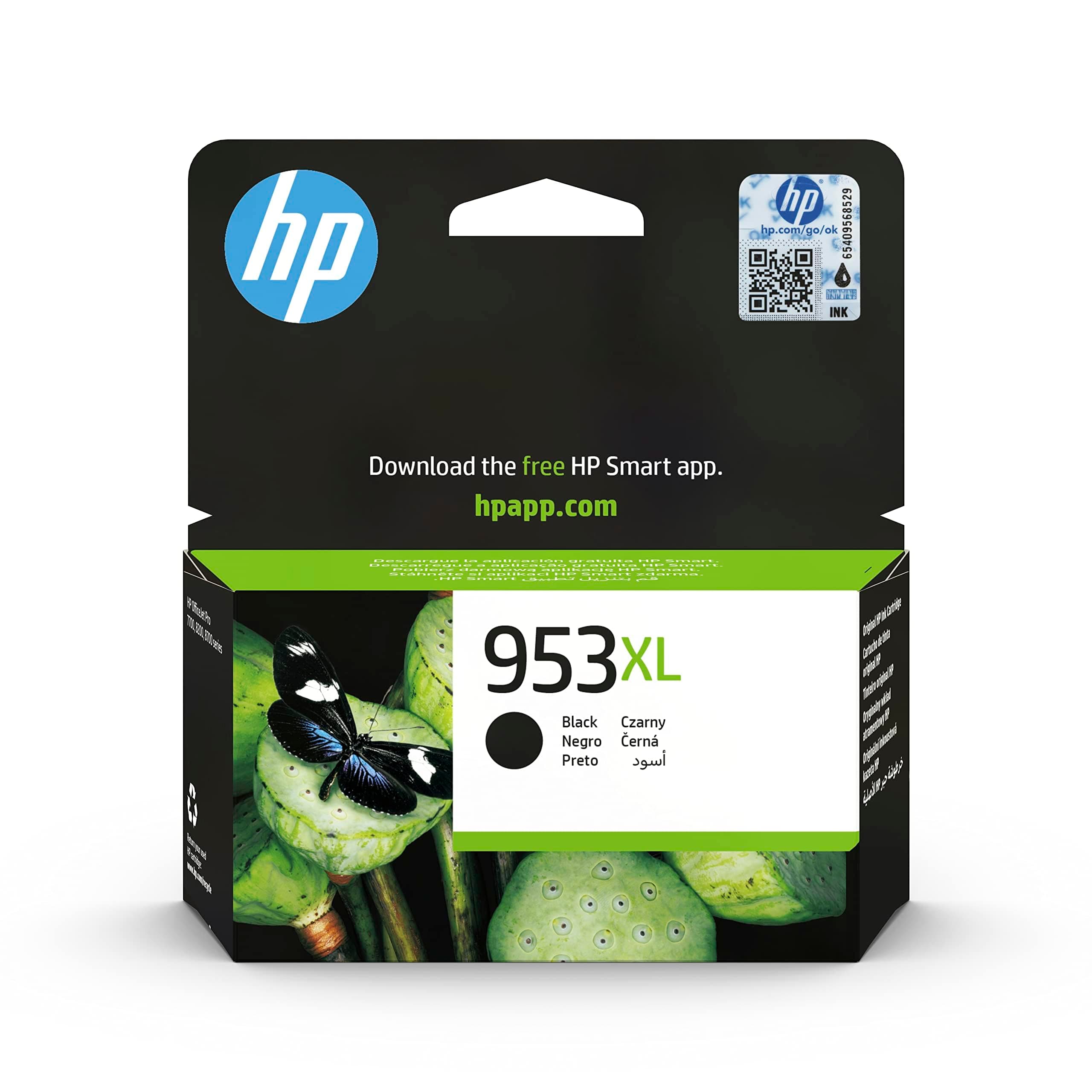 HP 953XL High Yield Black Original Ink Cartridge|Black|2000 pages|HP OfficeJet Pro 7720, 7730, 7740, 8120, 8720, 8730|L0S70AE.