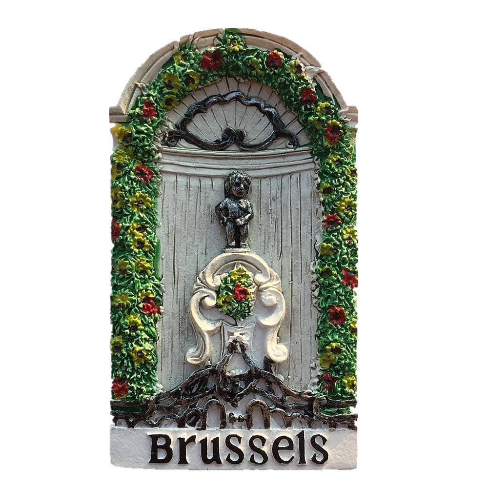 Muyu Magnet Souvenir Brussels Belgium 3D Fridge Travel Gift Home Kitchen Decoration ic Sticker, Brussels Belgium Refrigerator Collection