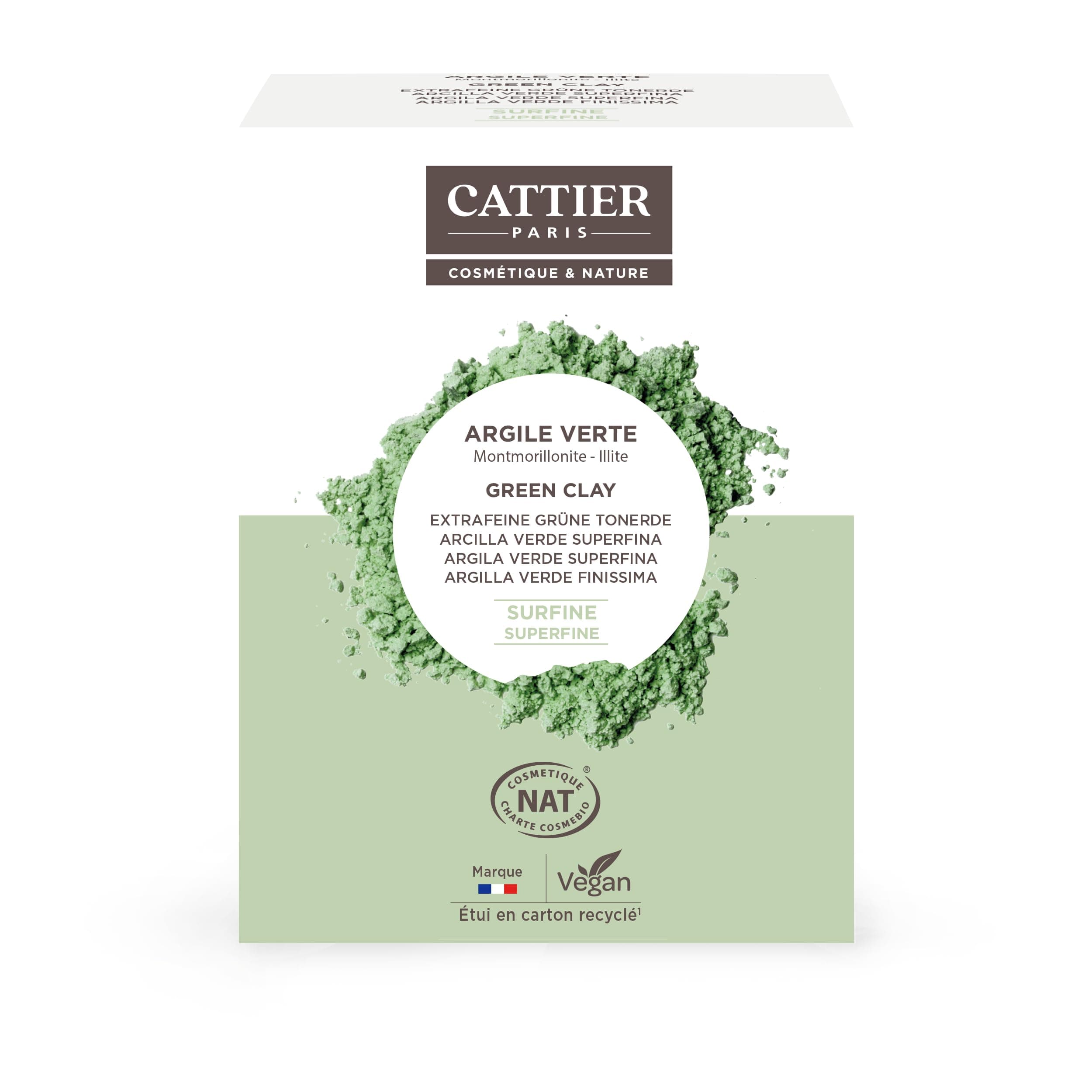 Super Fine Green Clay by Cattier, Paris - 1kg