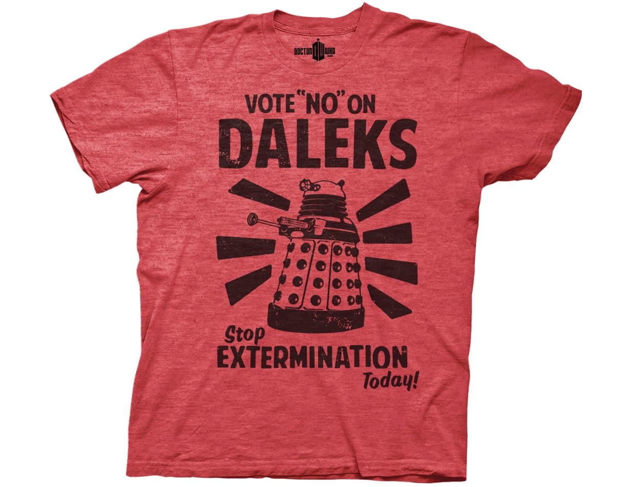 Ripple Junction Doctor WHO Vote No to Daleks Adult T-Shirt