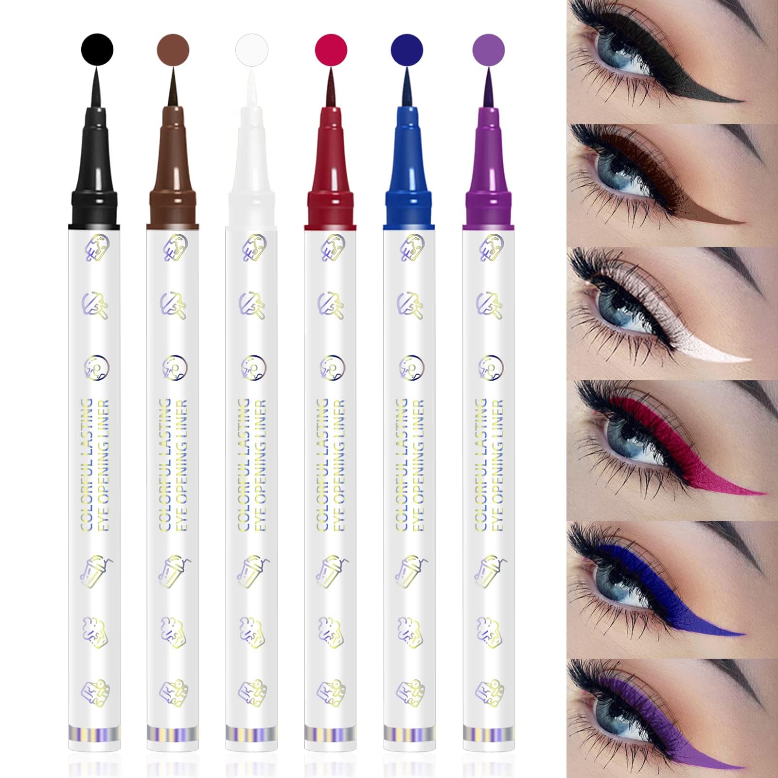 6PCS Color Eyeliner Set