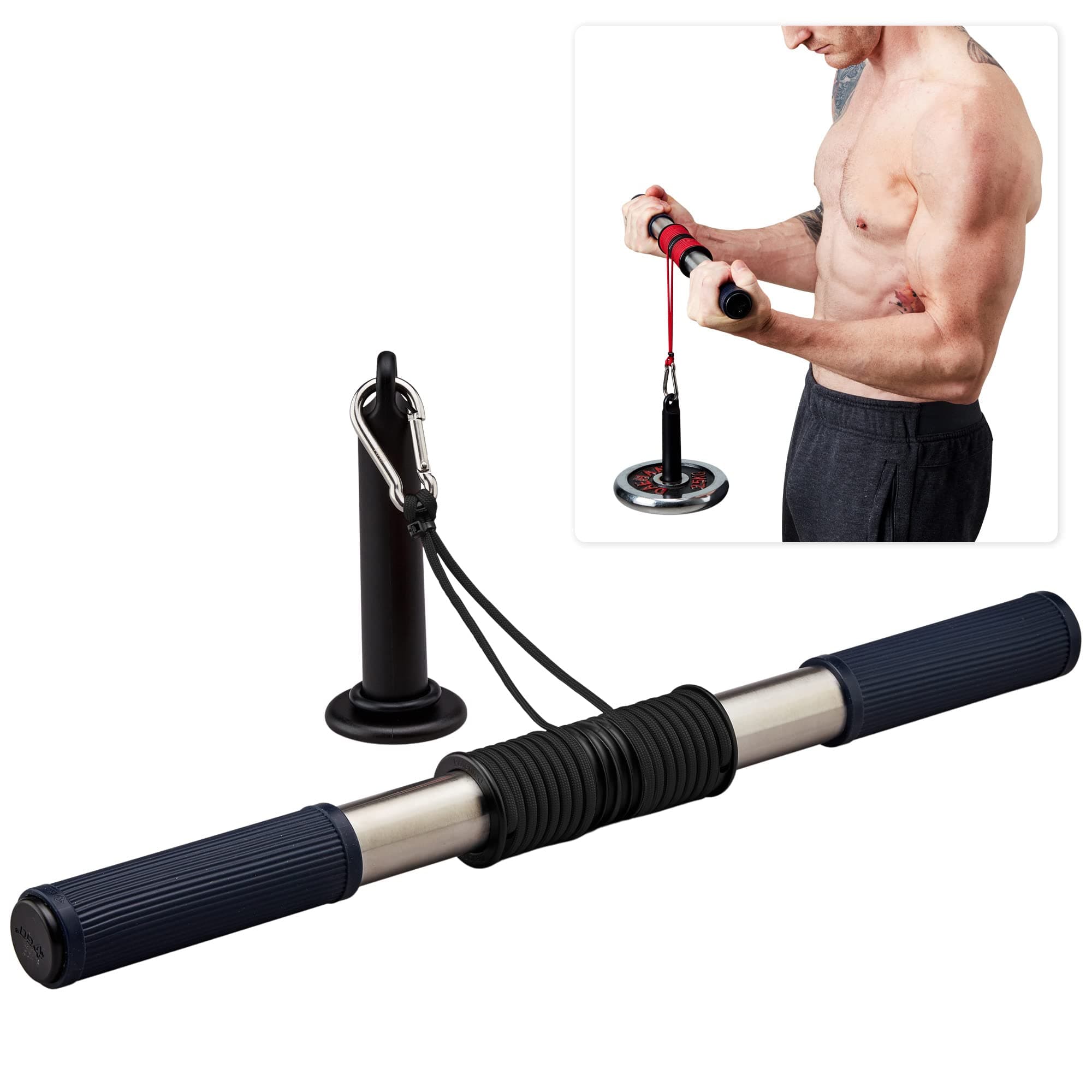 GD Wrist Roller V.(Black line) Wrist exerciser, wrist forearm blaster, forearm trainer, Hand strengthener Forearm roller