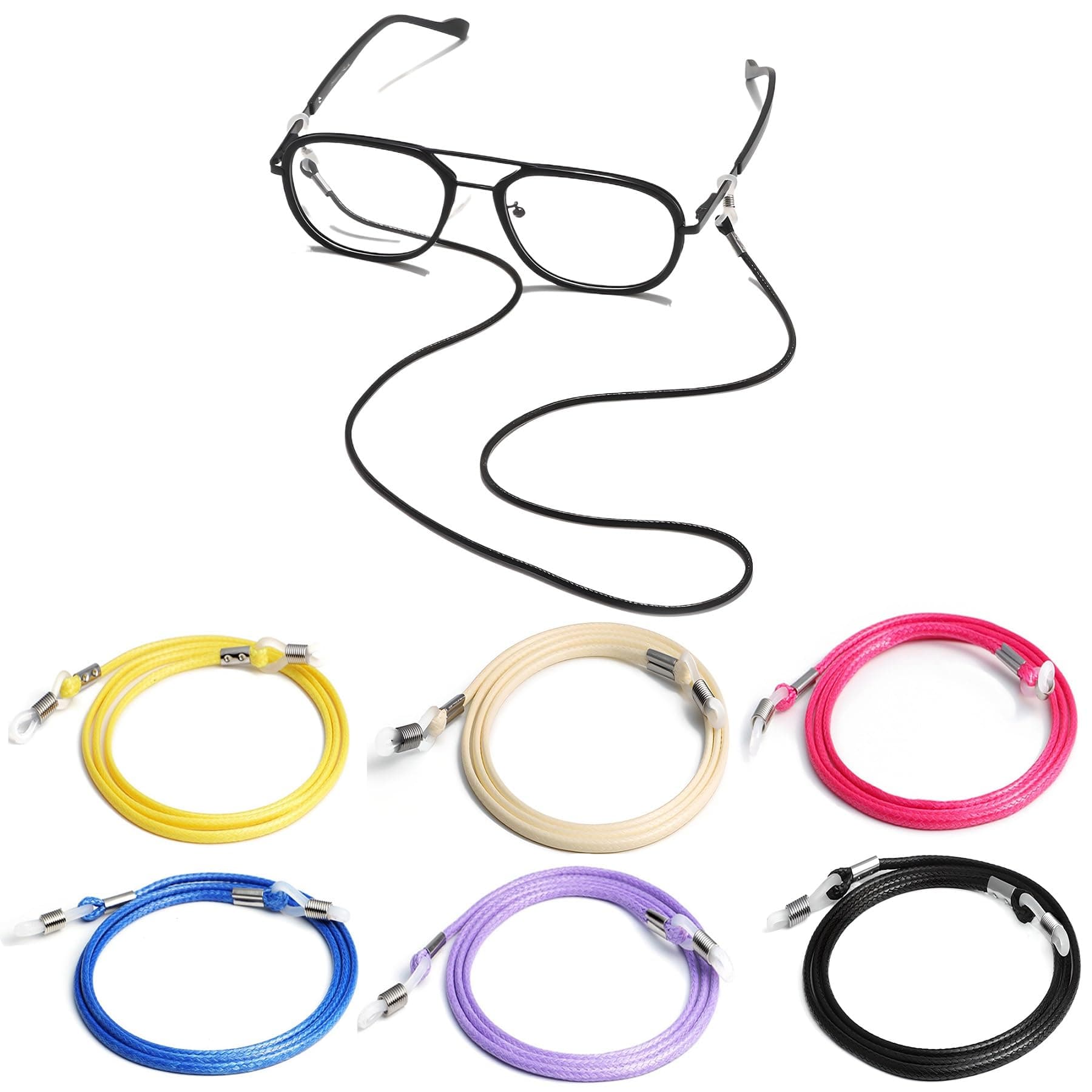 VOOGLASS Glasses Strap,Securely Keep Your Eyeglasses Around Your Neck, Practical Sunglasses Holder Strap for Men Women