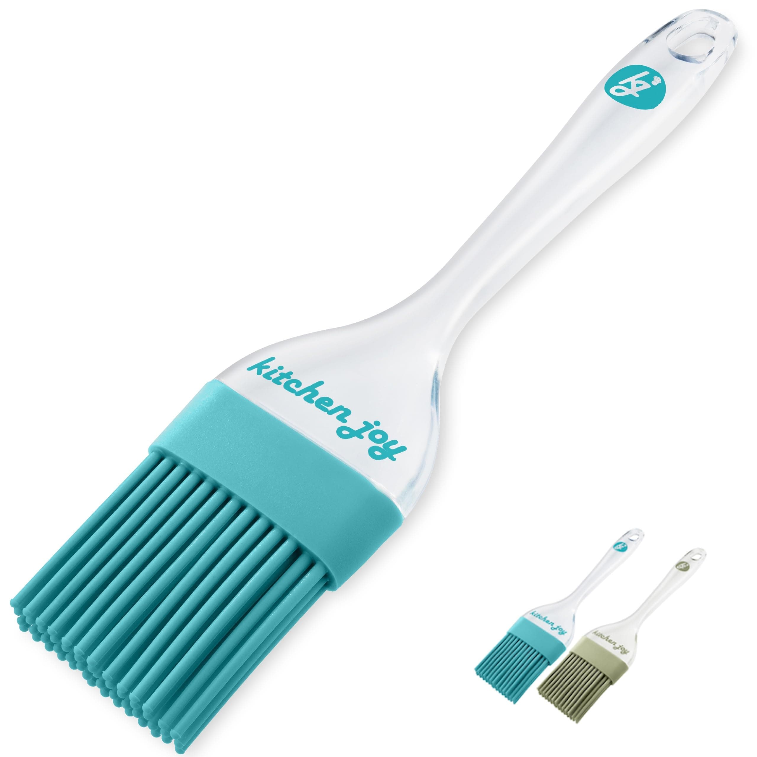 Kitchen Joy's Teal Silicone Basting Brush - Pastry Brush for Food, Grilling, Baking, Cooking and BBQ, for Applying Butter, Oil, Sauces and Marinades. The Perfect Barbecue and Kitchen Accessory