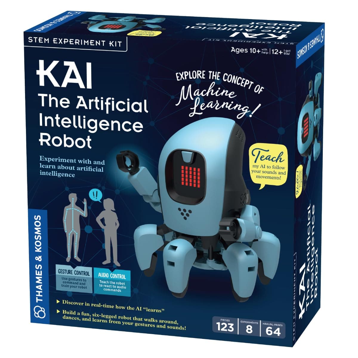 Thames & Kosmos Kai: The Artificial Intelligence Robot | Explore Machine Learning | Build an Innovative Smart Robot & Experiment with AI | App-Enabled for iOS & Android | Intro to AI for Kids