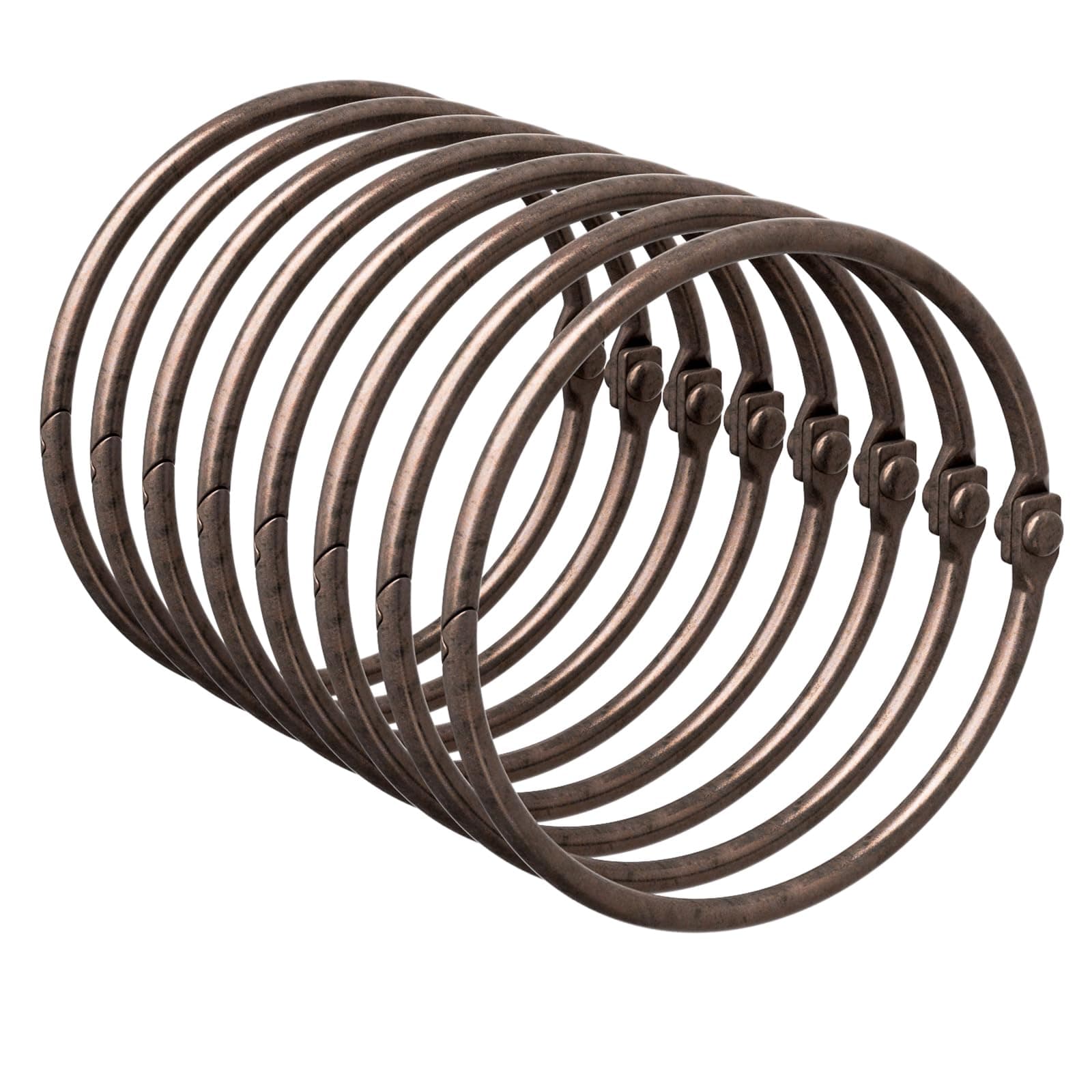 Shower Curtain Rings, Bronze Shower Curtain Hooks 12 Pcs Anti-Drop Shower Rings for Curtain, Shower Curtain Hooks Rust Proof, Shower Hooks for Shower Curtain Rod, Bronze Curtain Rings