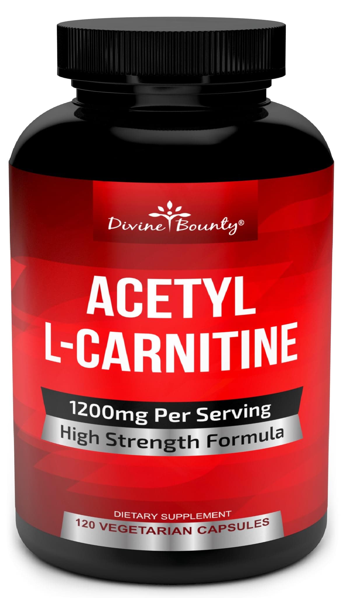 Acetyl L-Carnitine Capsules 1200mg Per Serving - L Carnitine Supplement 120 Vegetarian Capsules
