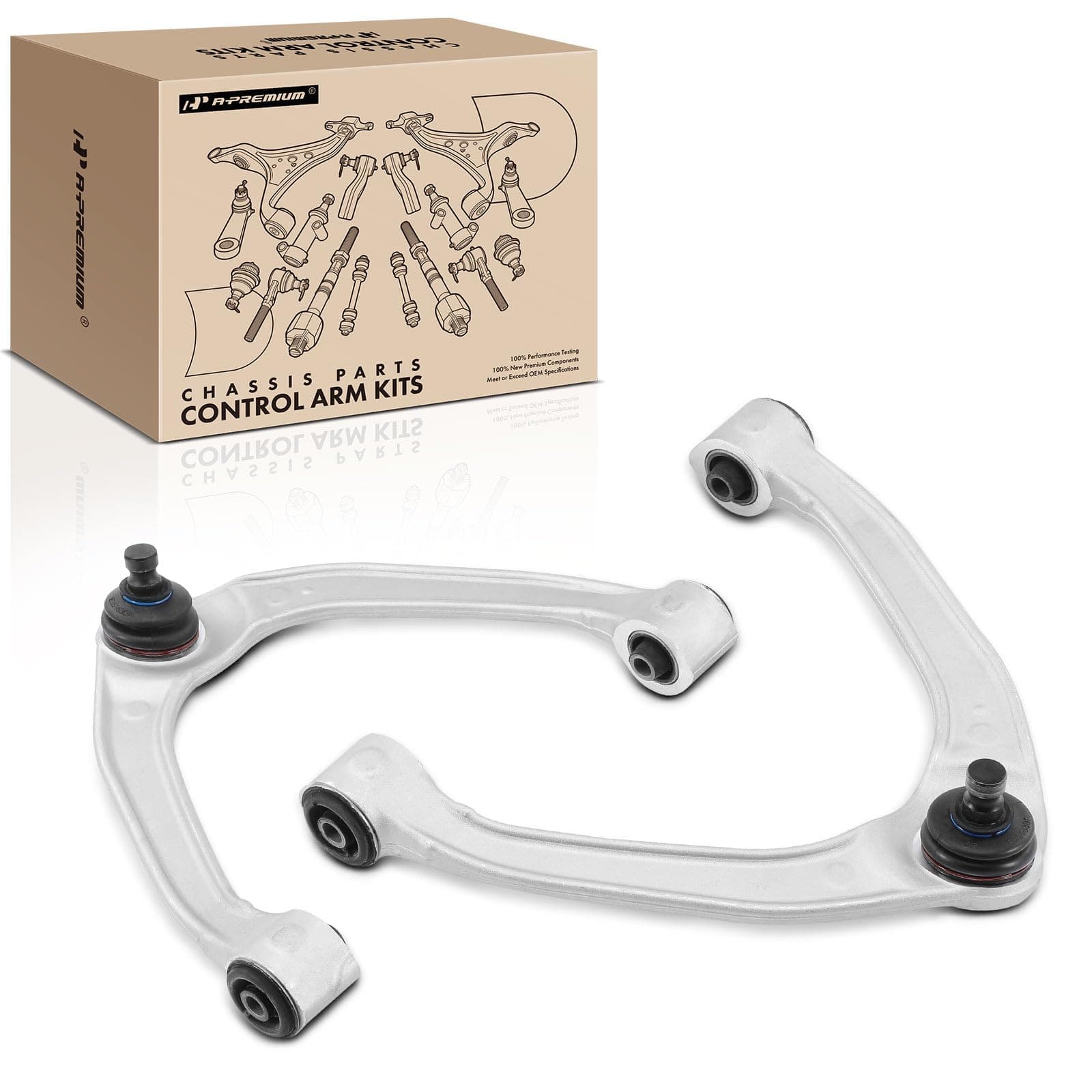 A-Premium 2 x Front Upper Control Arm, with Ball Joint & Bushing, Compatible with Infiniti Q50 Q60 14-21, QX50 14-17, G37 08-13, EX35 08-12, EX37 13-13, Nissan 370Z 09-20