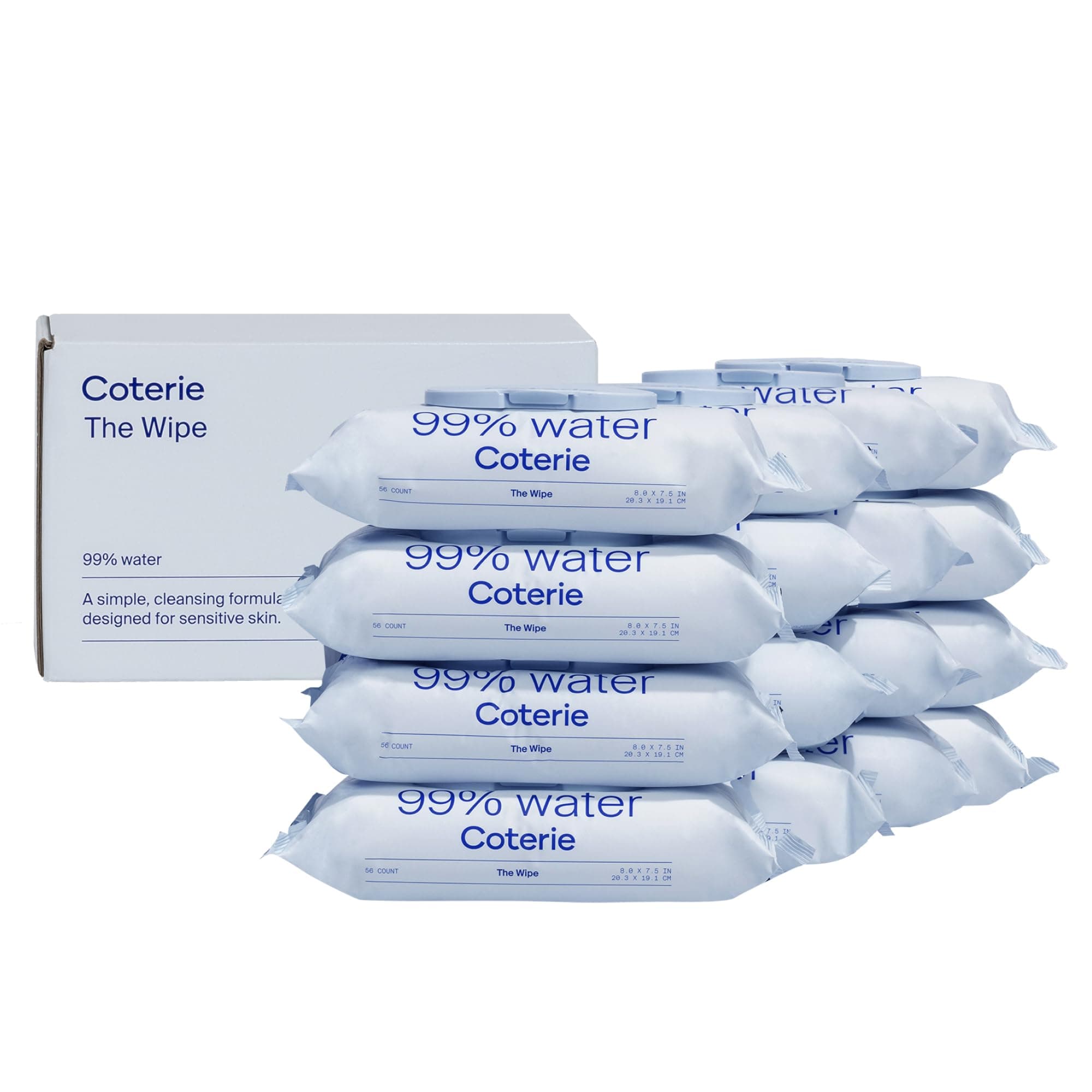 Baby Wipes for Sensitive Skin, Plant-Based and Plastic-Free Fibers, 99% Water, Hypoallergenic, pH Balanced, Unscented, Clean and Gentle Baby Essentials, 16 Pack, 896 Count