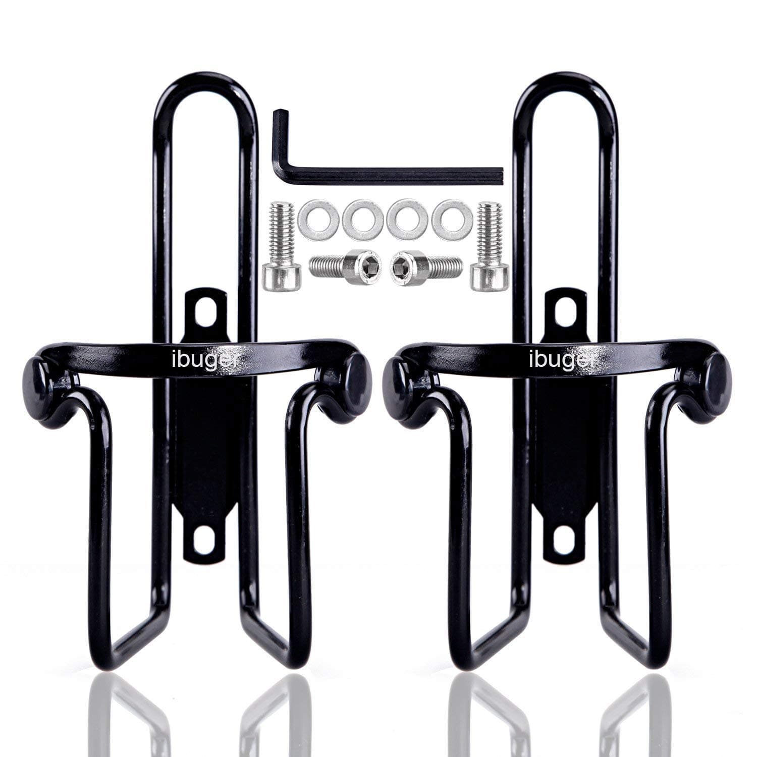 MEKO Bottle Cages Bike Water Bottle Cage, Aluminum Lightweight Bike Bottle Holder Strong Bicycle Drink Cup Holders Cycling Kettle for Road, Mountain and Kids Bikes, 2 Pack