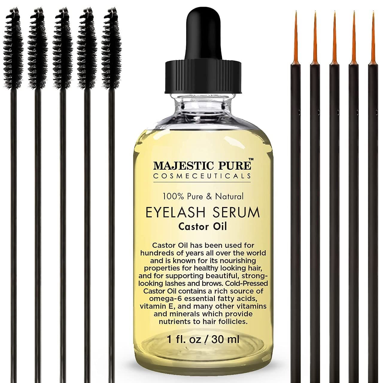 Majestic Pure Castor Oil Eyelash Serum 1 fl oz
