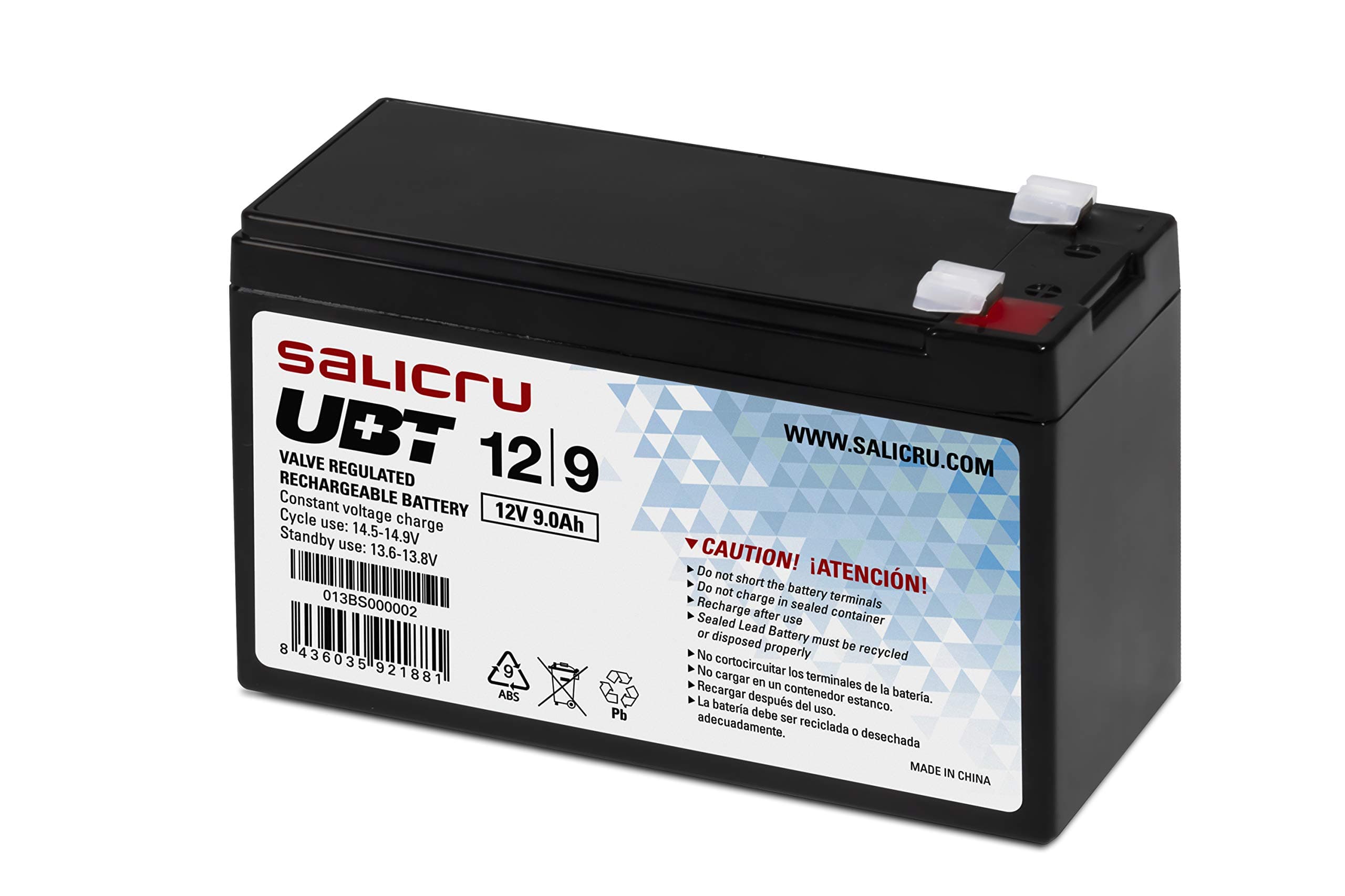 Salicru UBT 12Volt/9Ah - AGM Rechargeable Battery 013BS000002