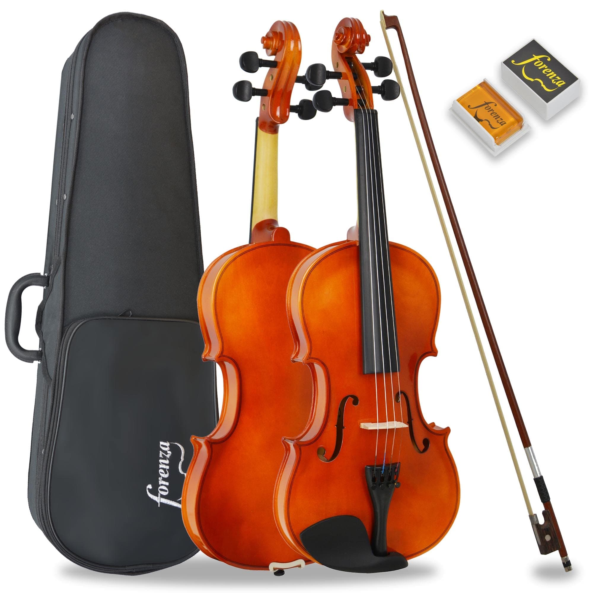Forenza Uno Series 1/2 Size Violin Outfit for Beginners with Lightweight Hard Case, Wood Bow, Rosin, Steel Core Strings