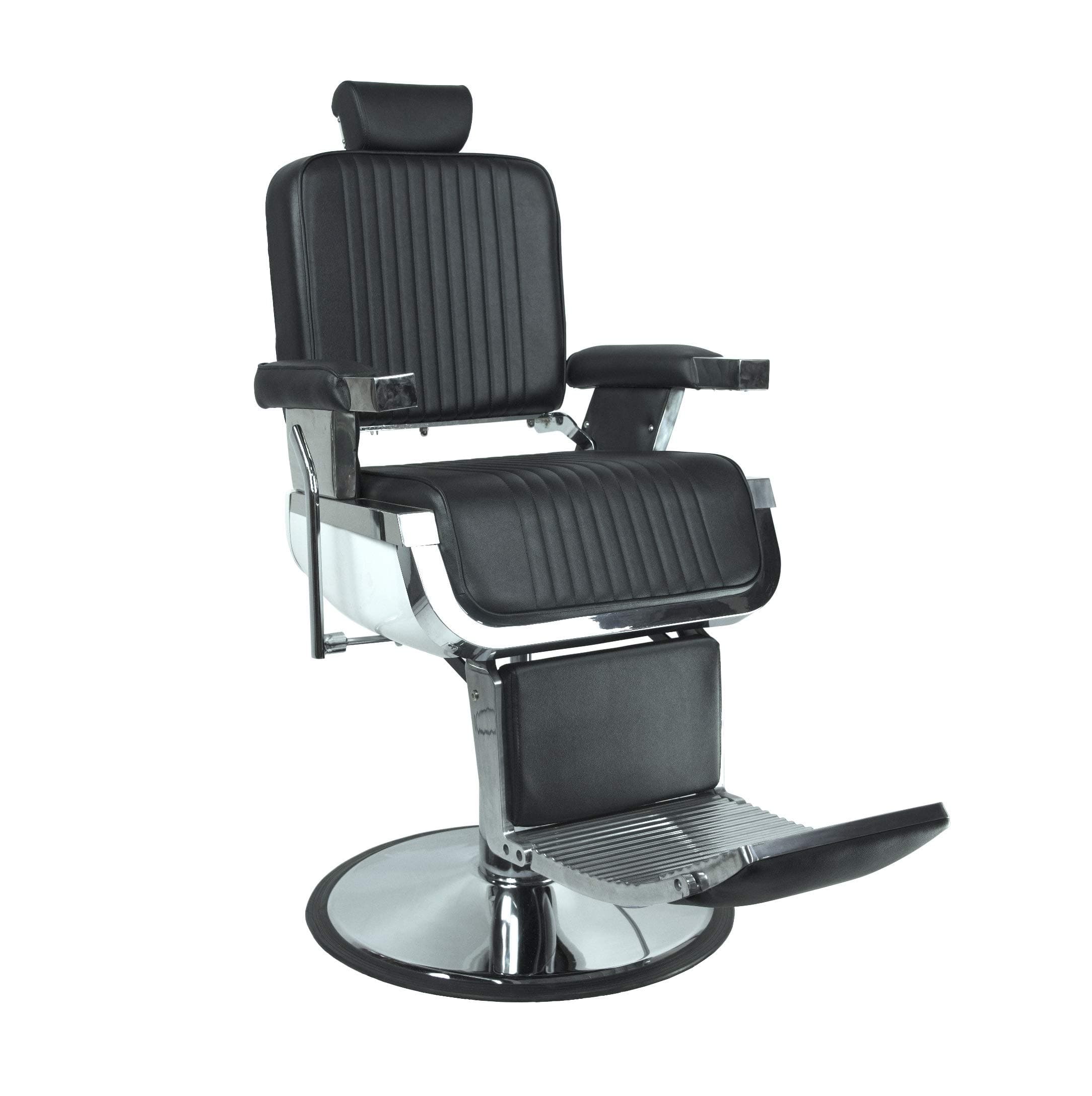 Jaxson Heavy Duty Barber Chair Black Reclining, Hydraulic Barber Chair Ideal for Barber Shop, Hair Salon